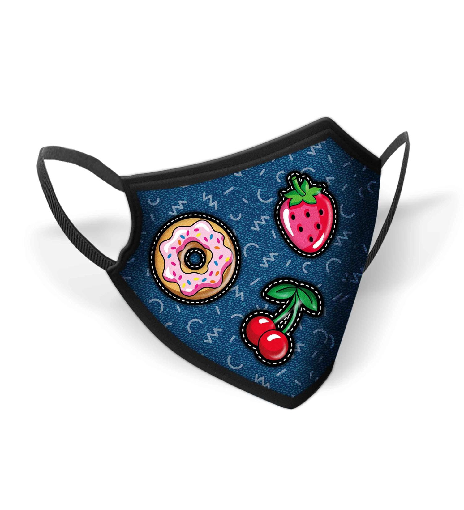 Oh My Pop! Unisex 02524 Reusable Hygienic Mask for Adults Blue Single Size