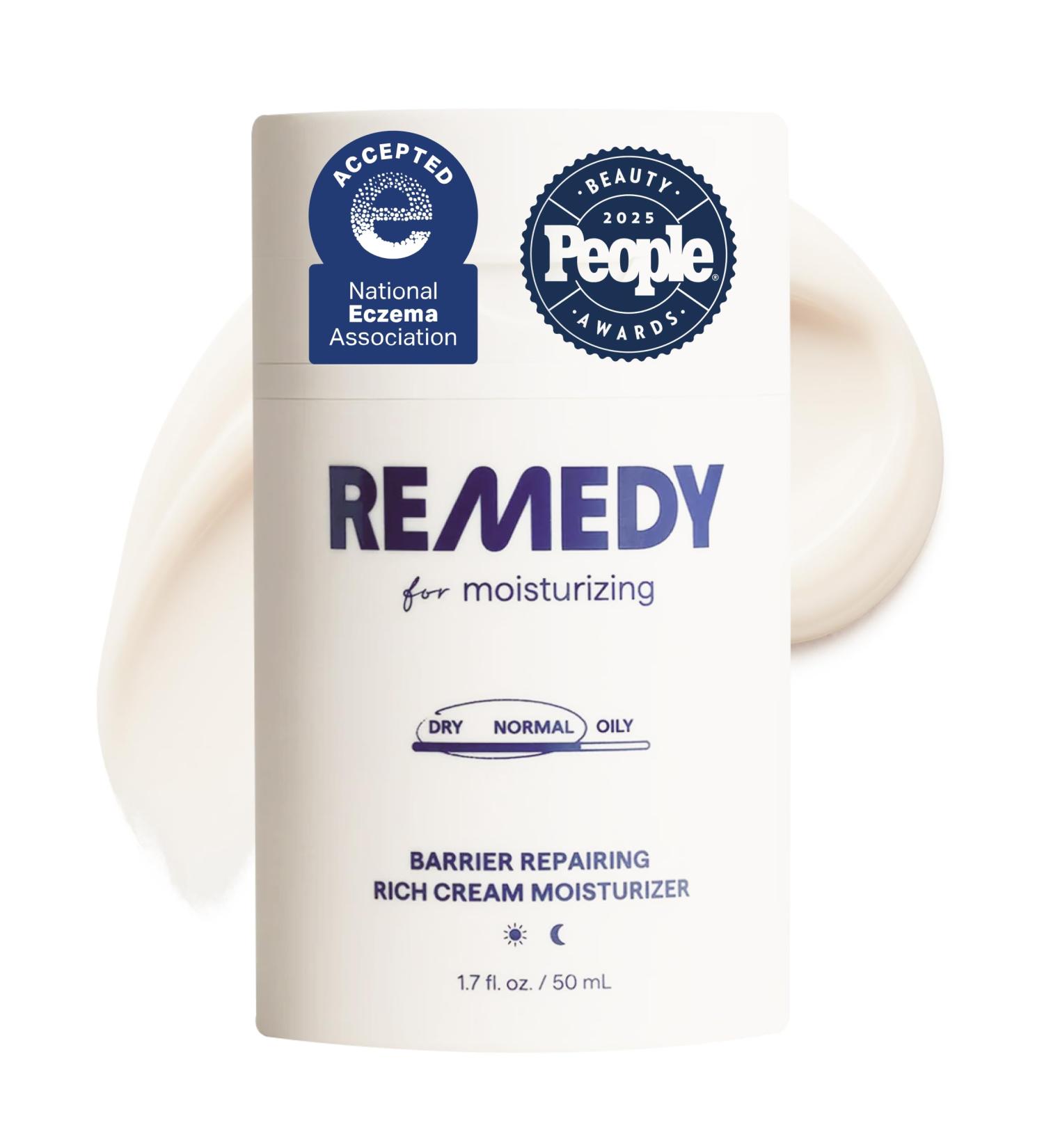 Remedy for Rich Moisture | Barrier Repairing Rich Cream Moisturizer for Normal to Dry Skin | Quadruple Ceramide Complex Peptides Squalane Glycerin | By Dermatologist Dr. Shah 1.7 fl. oz - Buy Online on GoSupps.com