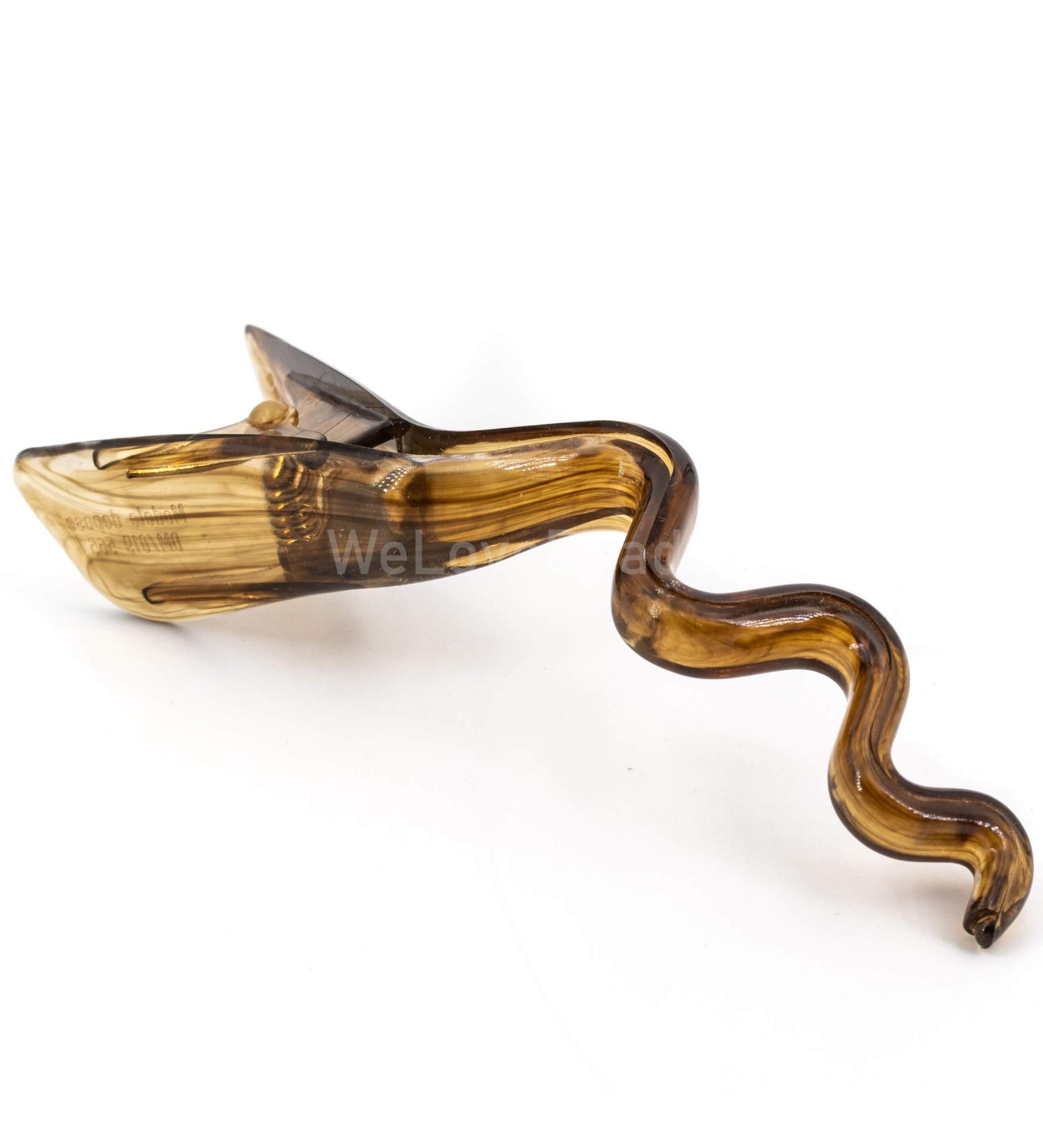 Mini Wave Hair Clip in Light Amber - Small (9cm) | Made in Germany | WeLoveBeads - International Shipping Available - Buy Online on GoSupps.com