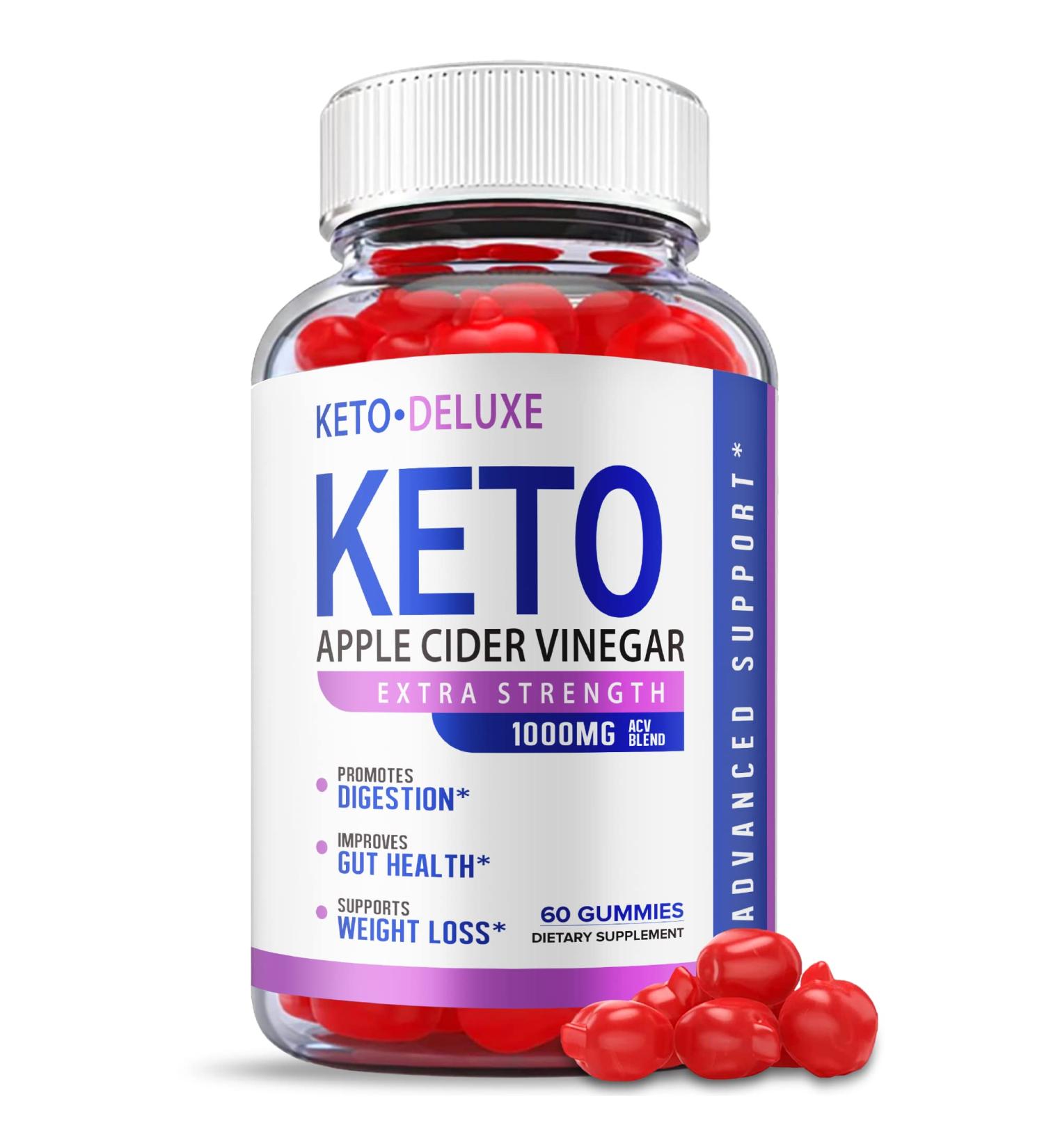 Keto ACV Deluxe Gummies - Vegan Formula for Weight Management - 60 Gummies - Buy Online on GoSupps.com