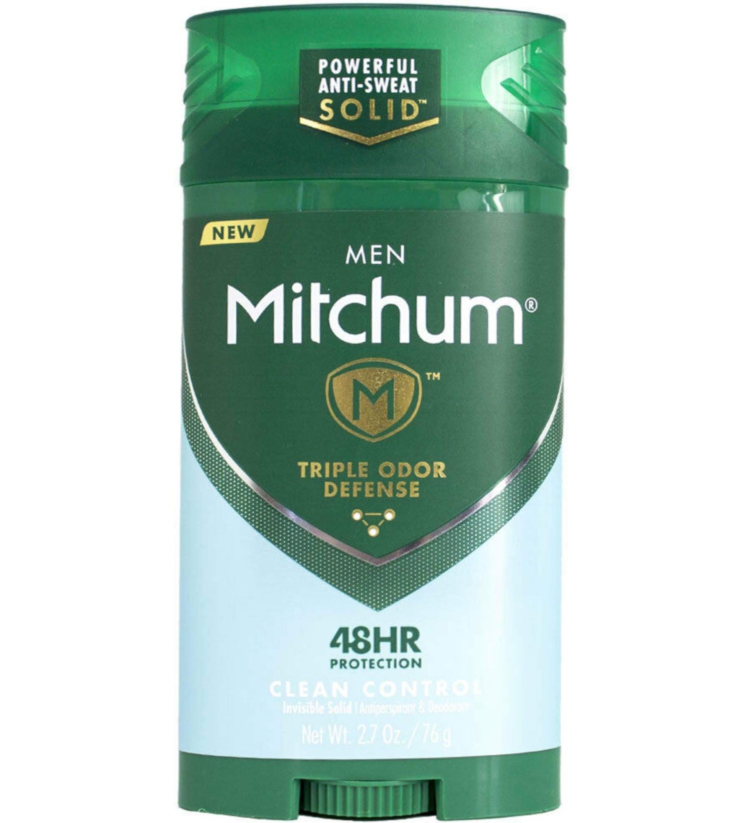 Mitchum Men Advanced Control Clean Control Invisible Solid 2.7 oz (Pack of 4)