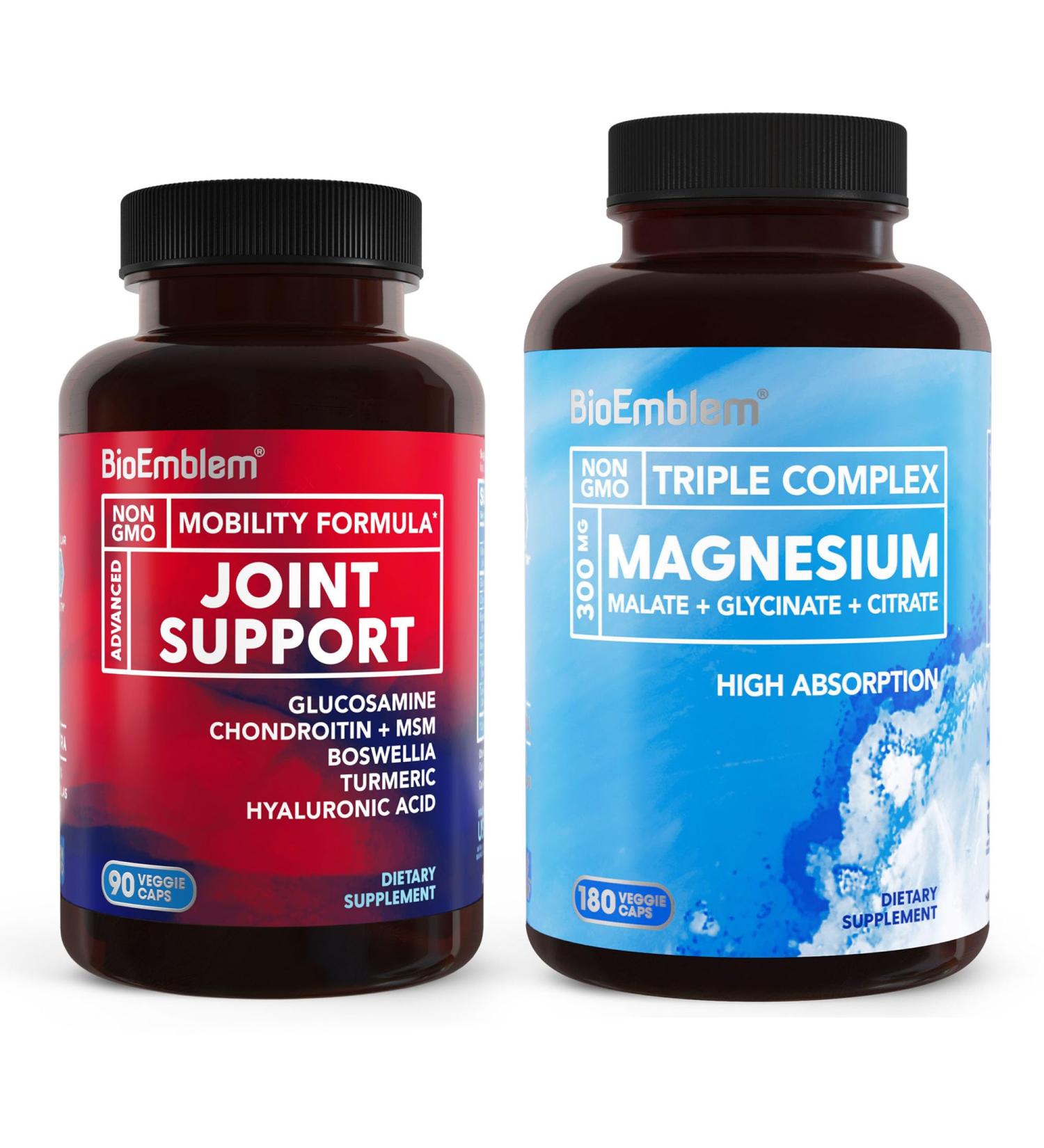 BioEmblem Triple Magnesium Complex 180 Capsules and Joint Support - Buy Online on GoSupps.com