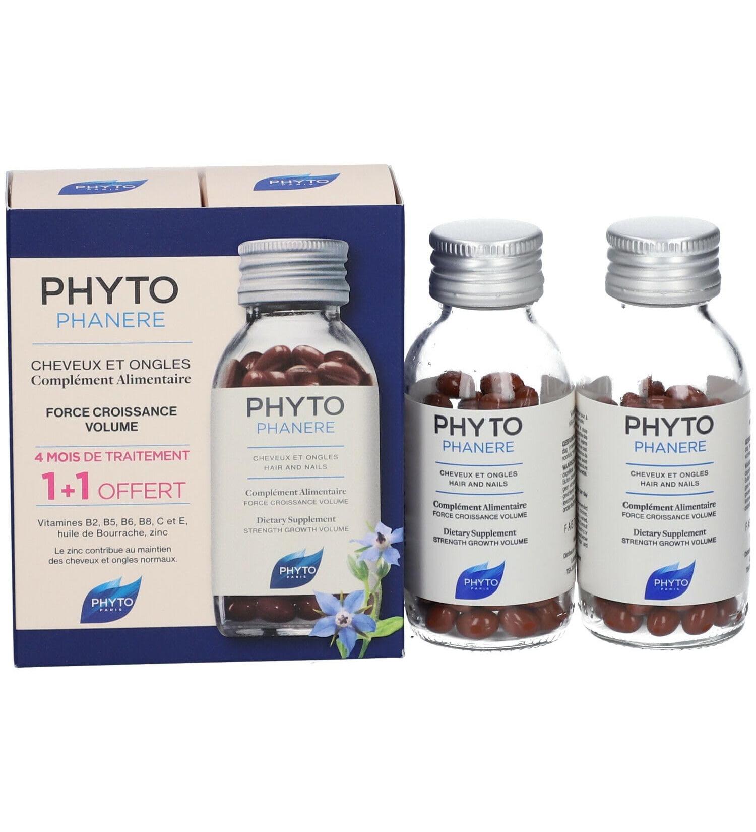 Phyto Phytophanere Hair and Nail Supplement 4 Months Treatment 120 + 120 Capsules - Buy Online on GoSupps.com