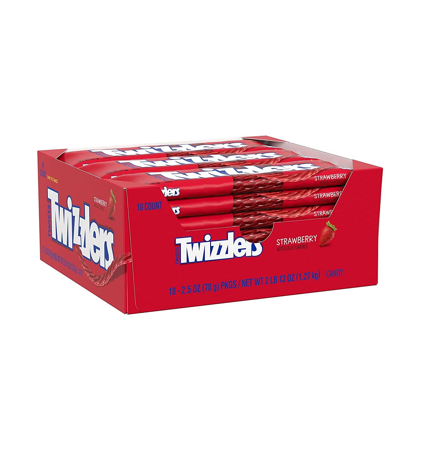 TWIZZLERS Twists Strawberry Chewy Candy 2.5 oz (Pack of 18) - Delicious Treat for Any Occasion - Buy Online on GoSupps.com