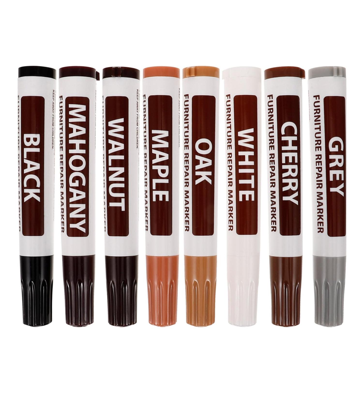 Uonlytech 8pcs Furniture Repair Markers - Touch Up Markers for Floors Bedposts & Molding - Scratch Repair Solution for Furniture - Buy Online on GoSupps.com