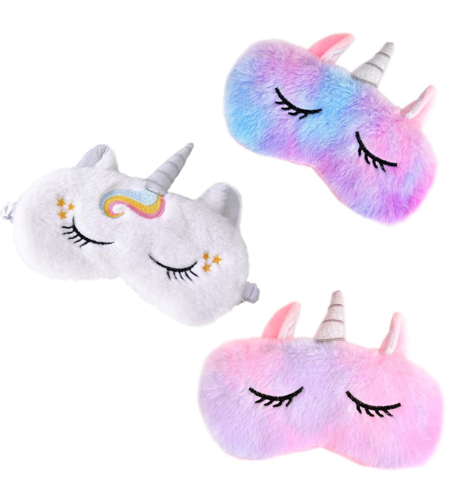 Unicorn Sleep Mask for Kids - 3 Pack Cute Animal Eye Covers for Girls | Perfect Princess Night Blindfolds - Buy Online on GoSupps.com