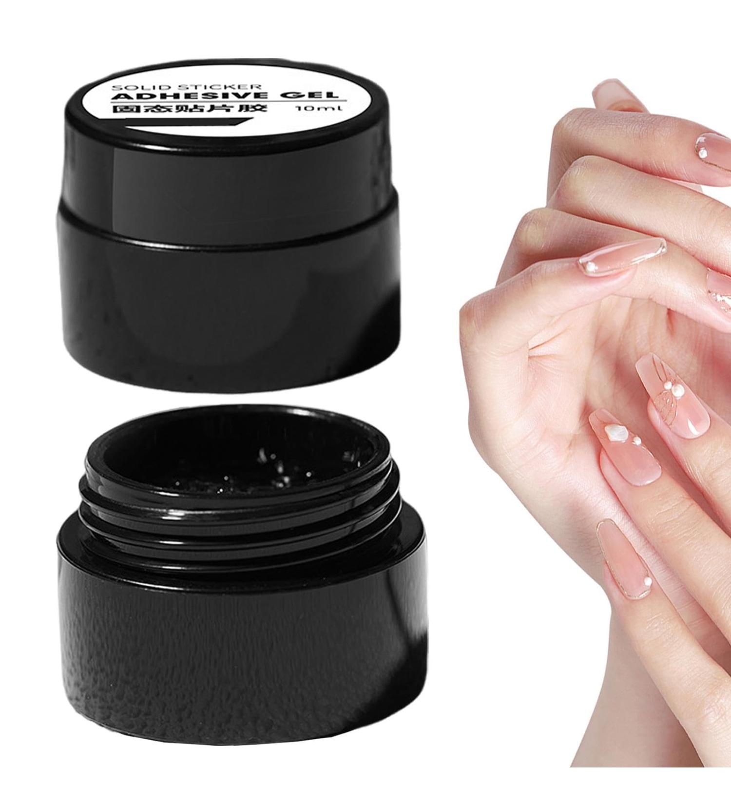 Strong Nail Glue Gel - Solid Nail Gel 10ml Solid Gel Glue | Long-lasting strong-adhesion false nail glue clear solid nail glue gel for tips - Buy Online on GoSupps.com