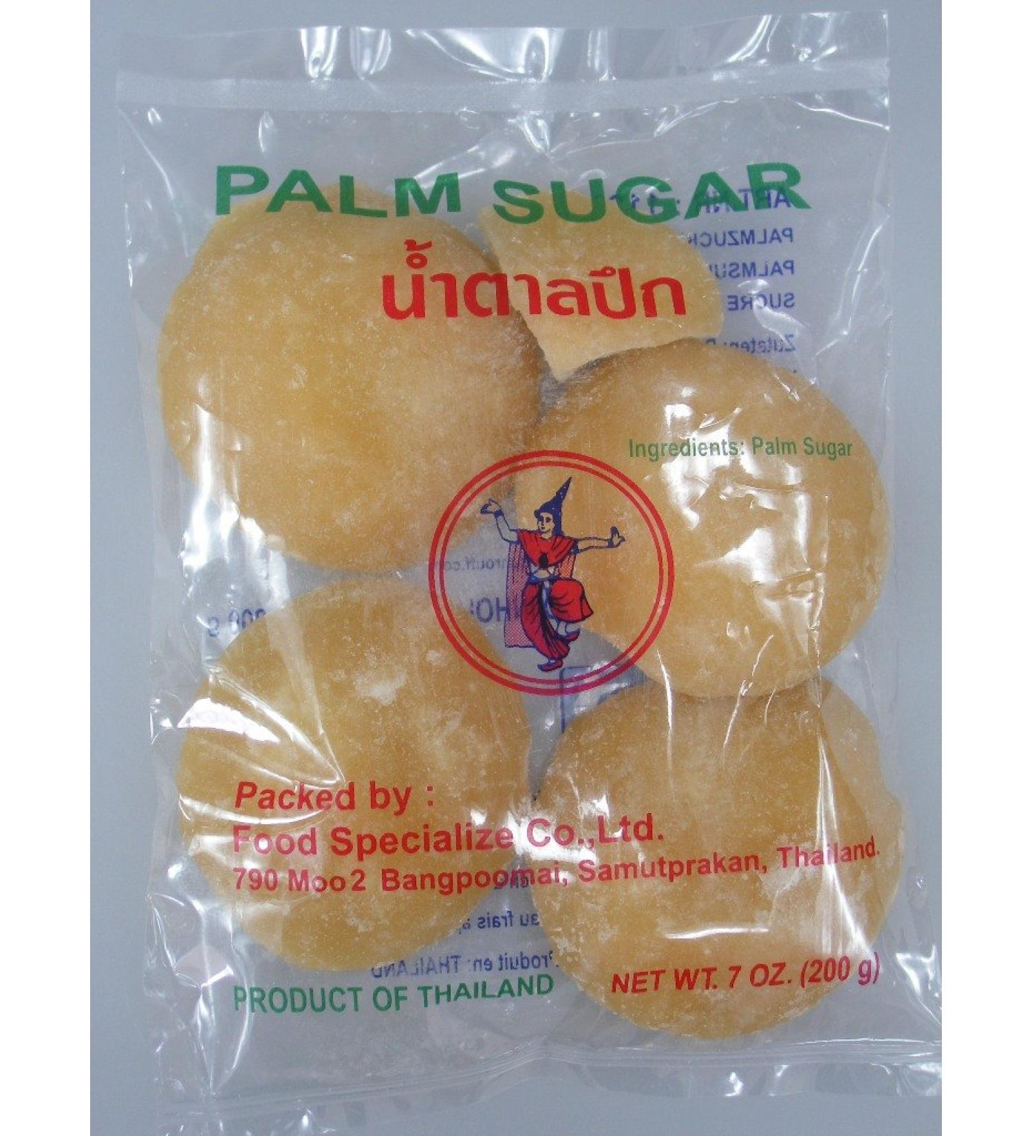 4x 200g Pack of 4 THAI DANCER Palm Sugar (slices) / Palm Sugar 200 g (pack of 4)