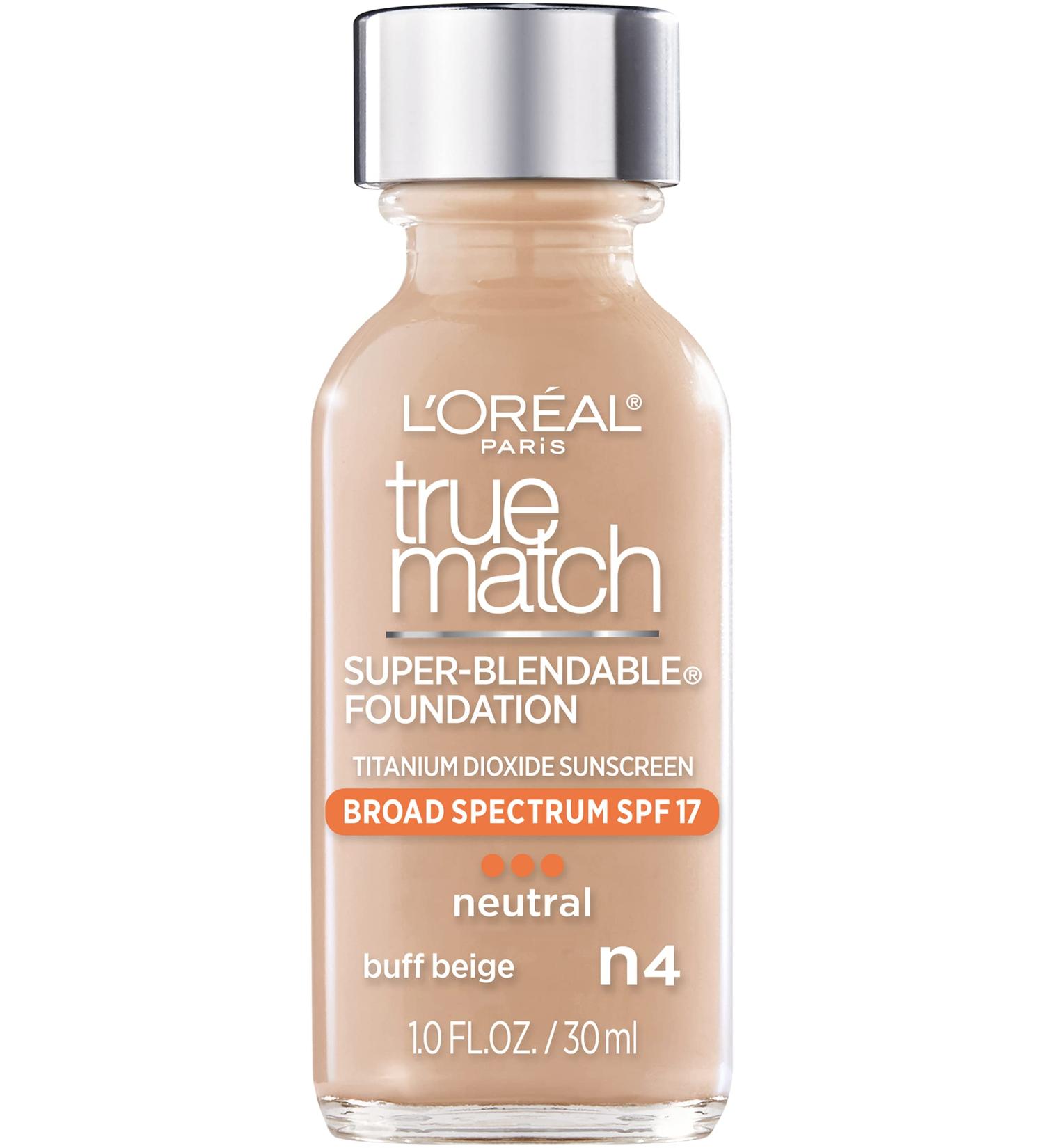 L'Oreal True Match Super-Blendable Makeup N4 Buff Beige - 1 fl oz | Flawless Coverage - Buy Online on GoSupps.com