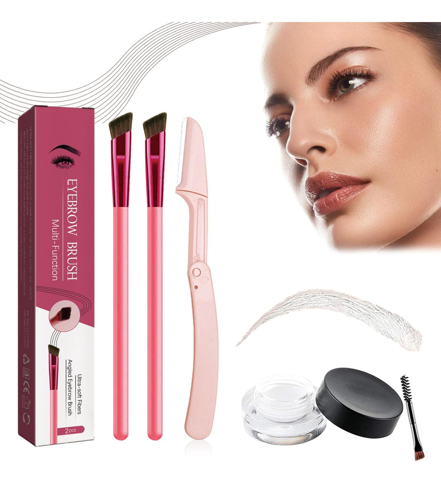 Anjoize Eyebrow Pen Anjoize 4D Laminated Brow Grooming Kit Anjoize Eyebrow Brush Home Eyebrow Care Kit 4D Laminated Ultra-thin Angled Eyebrow Brush with Waterproof Eyebrow Gel (L) - Buy Online on GoSupps.com