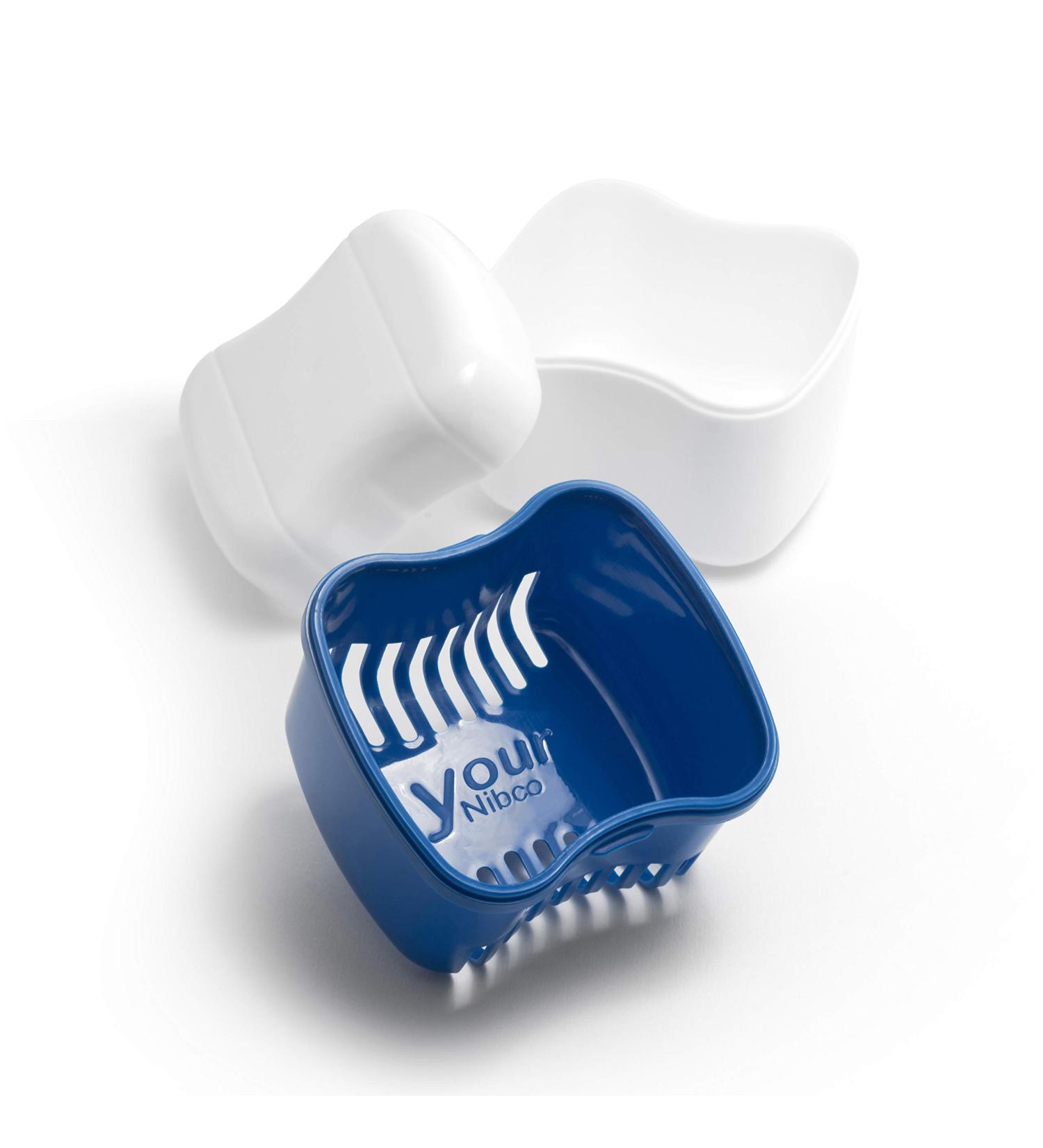 Dental Appliance Cleaning Case - Retainer-Denture Bath - Standard Size, Admiral Blue with Easy Grip - Buy Online on GoSupps.com