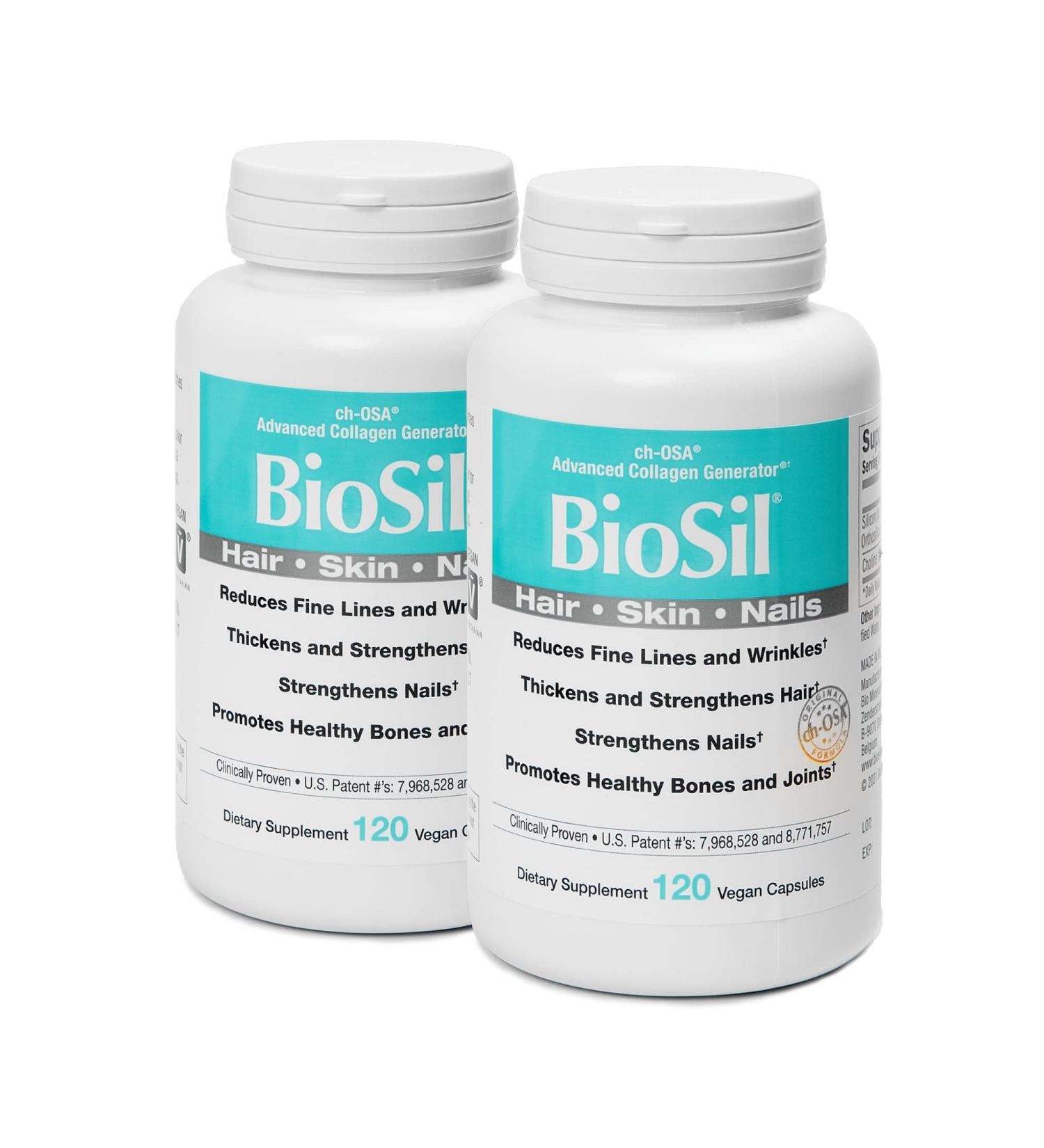 BioSil by Natural Factors - Advanced Collagen Generator 120 Veg Capsules | Supports Skincare & Joint Health - Buy Online on GoSupps.com