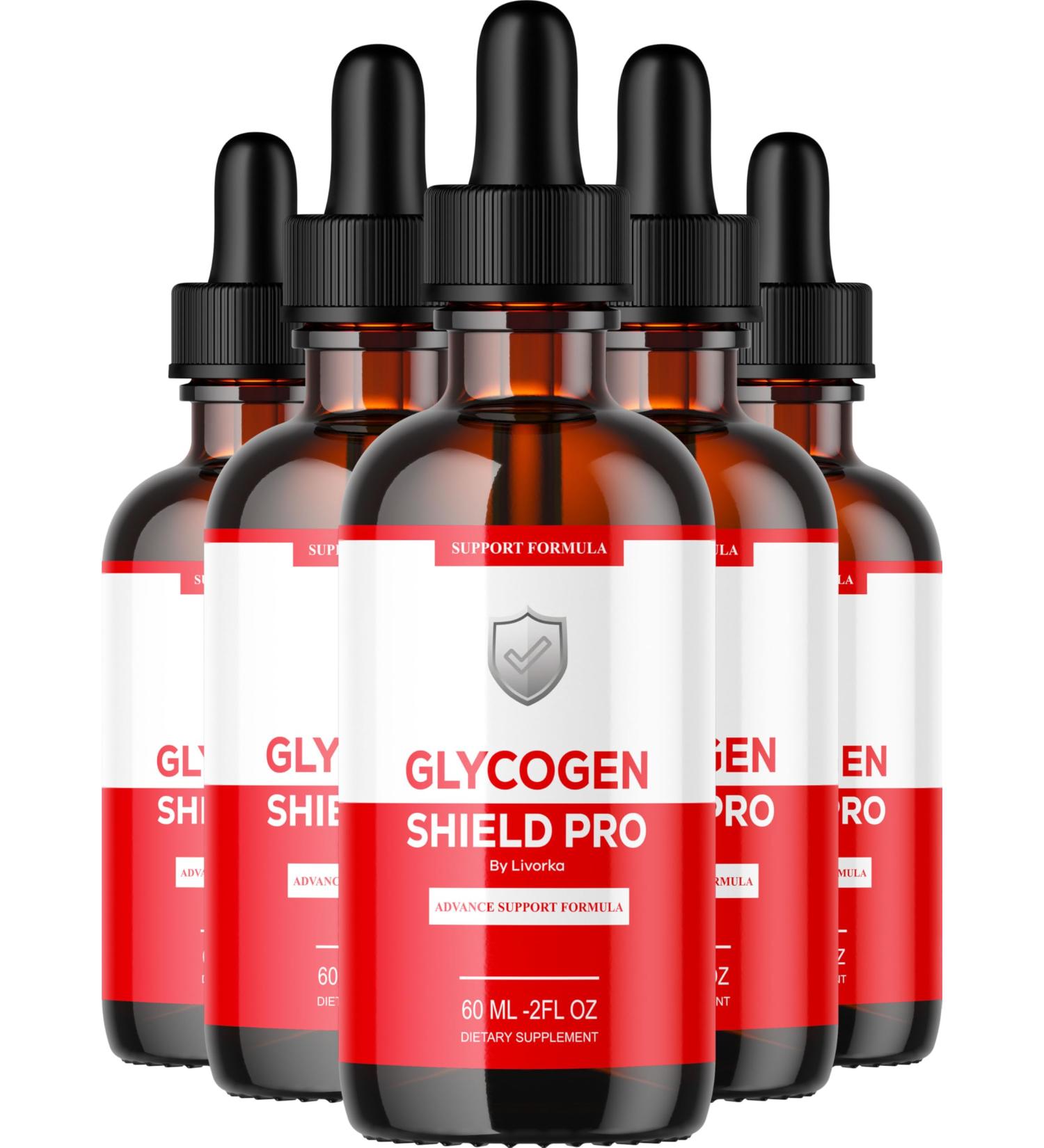 (5 Pack) Glycogen Shield Pro - Glycogen Shield Pro Drops GlycogenShield Pro Drops GlycogenShield Pro Support Glycogen Shield Pro Support Glycogen Shield Pro Supplement 5 Bottles for 150 Days - Buy Online on GoSupps.com
