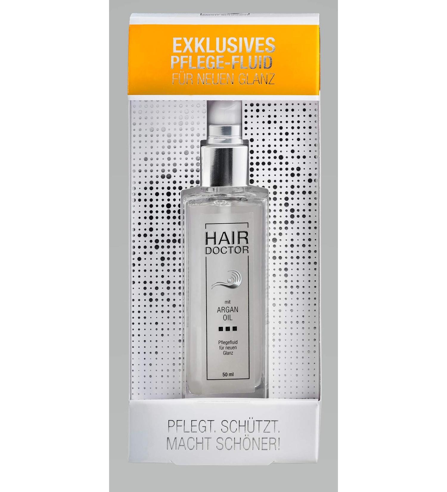 Hair Doctor Argan Oil Care Fluid | Silky Gloss & Rich Moisture | 50ml Paraben-Free Hair Oil for Soft Shiny Smooth Hair with UV Protection - Buy Online on GoSupps.com