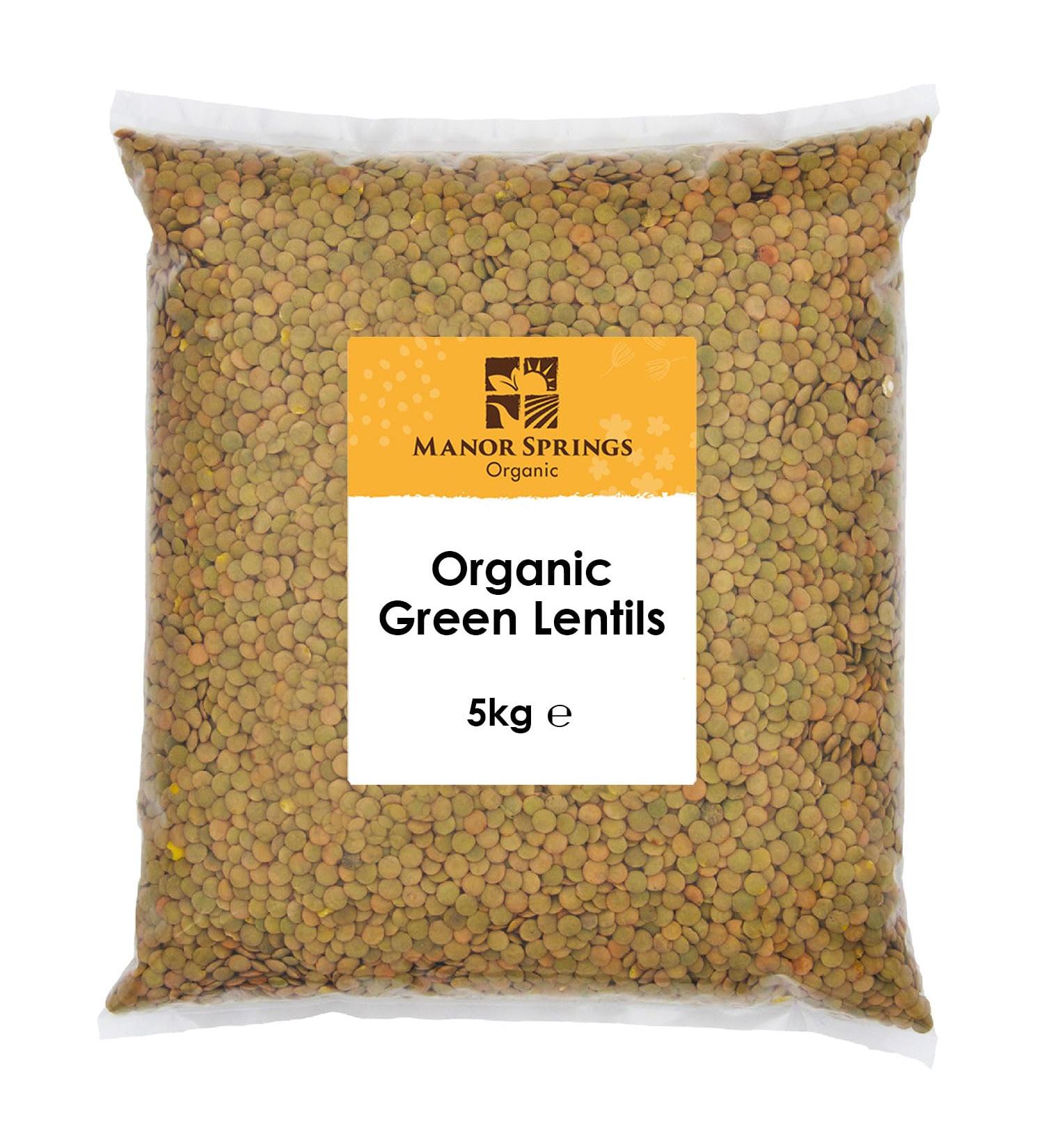Organic Green Lentils 5kg by Manor Springs Organic - Buy Online on GoSupps.com