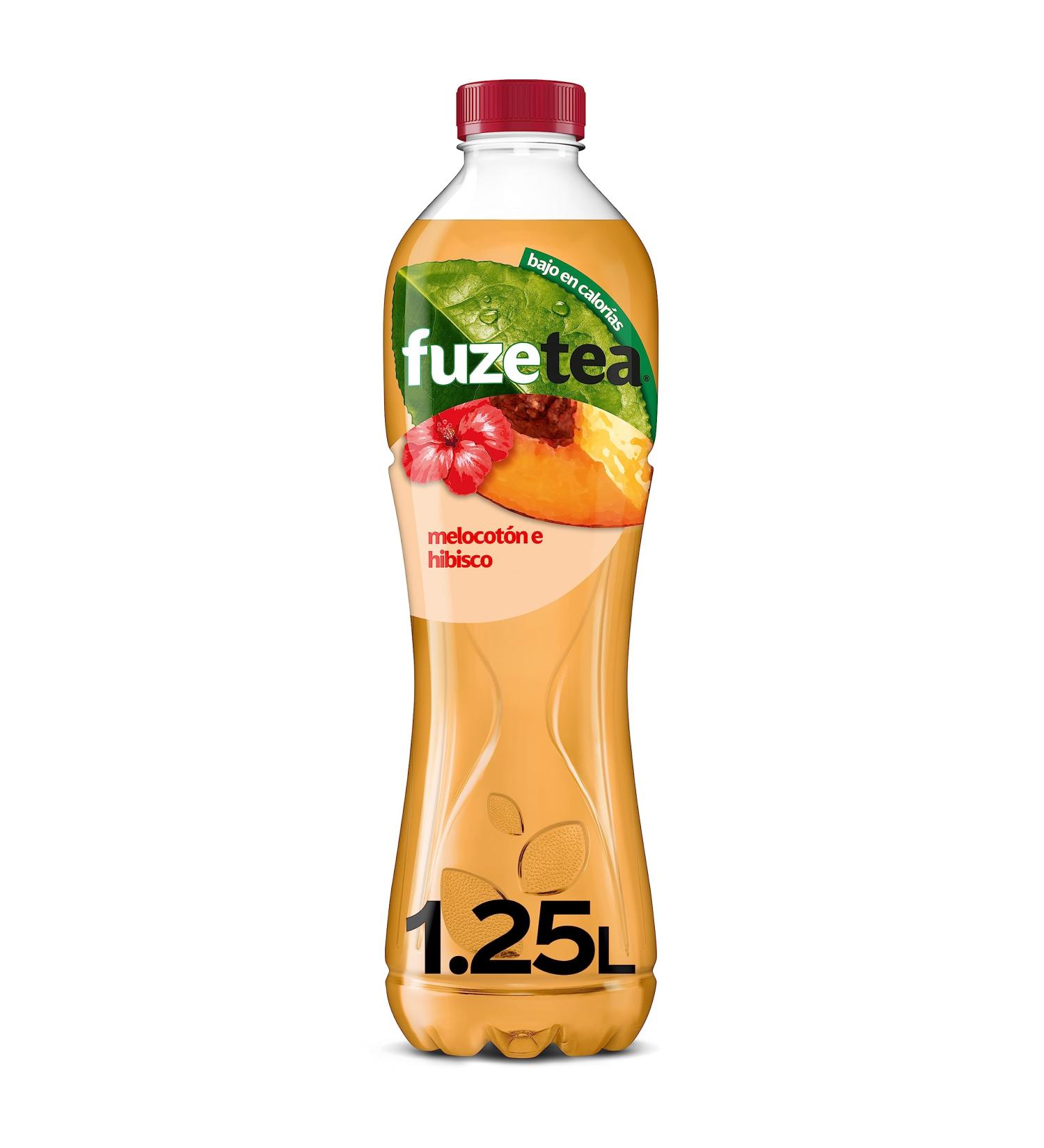 Fuze Tea P che & Hibiscus Boisson de th sans gaz bouteille de 1 25 L