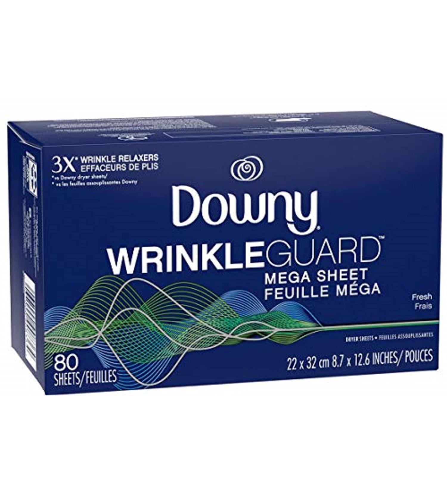 Downy WrinkleGuard Dryer Sheets - Fresh - 80ct
