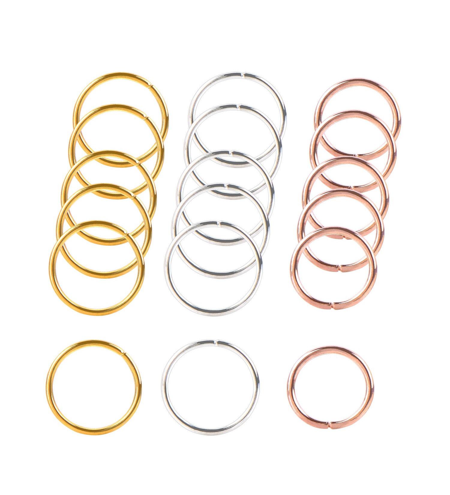 Braid Rings Hair Hoops Clips - 90 Pieces, 3 Colors, 2 Sizes | Hair Accessories - Buy Online on GoSupps.com