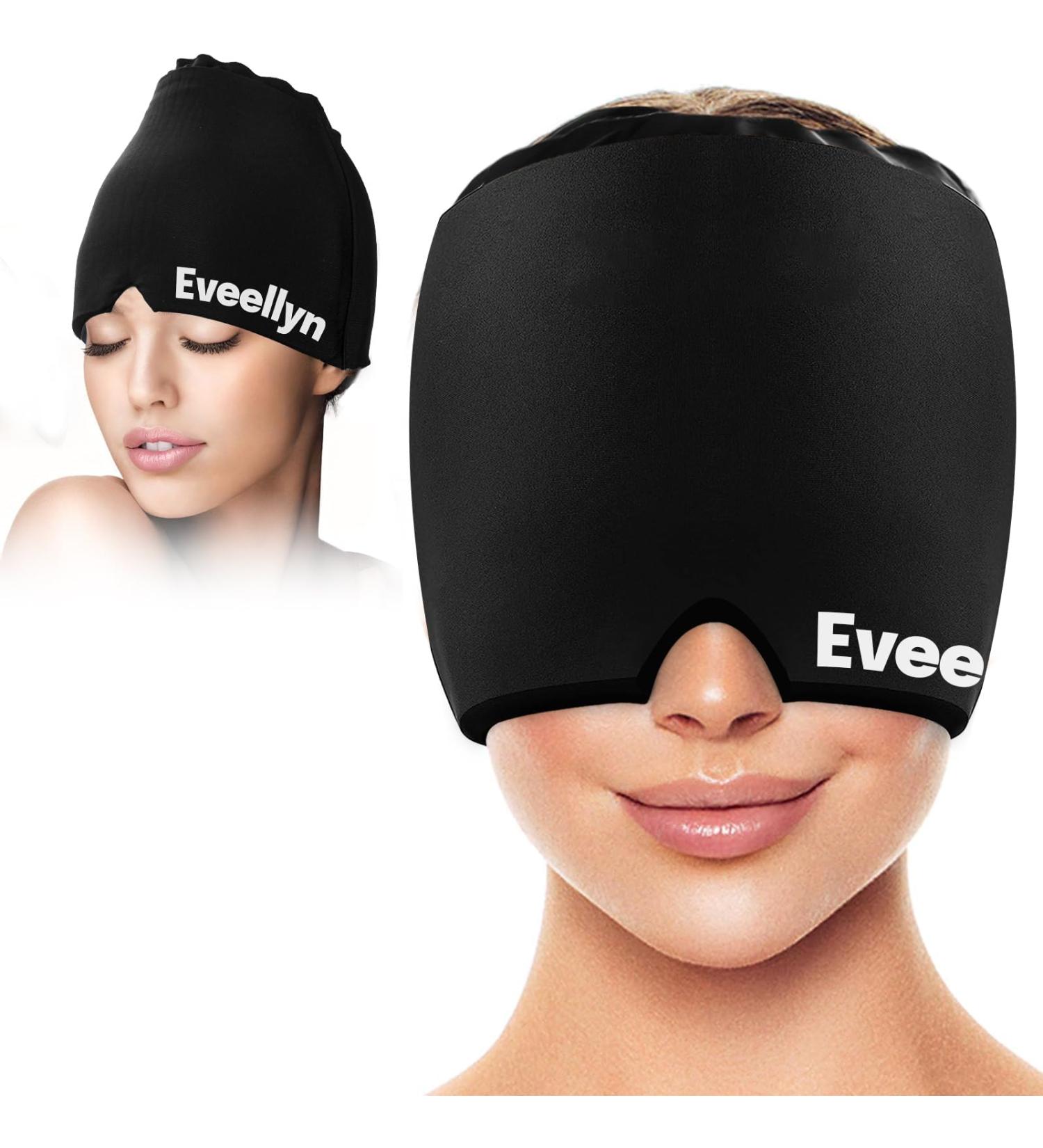 Migraine Relief Cap - Reusable Hot/Cold Therapy Head Wrap - Gel Headache Relief for Tension Headaches, Sinus Pressure, Puffy Eyes - Black - Buy Online on GoSupps.com