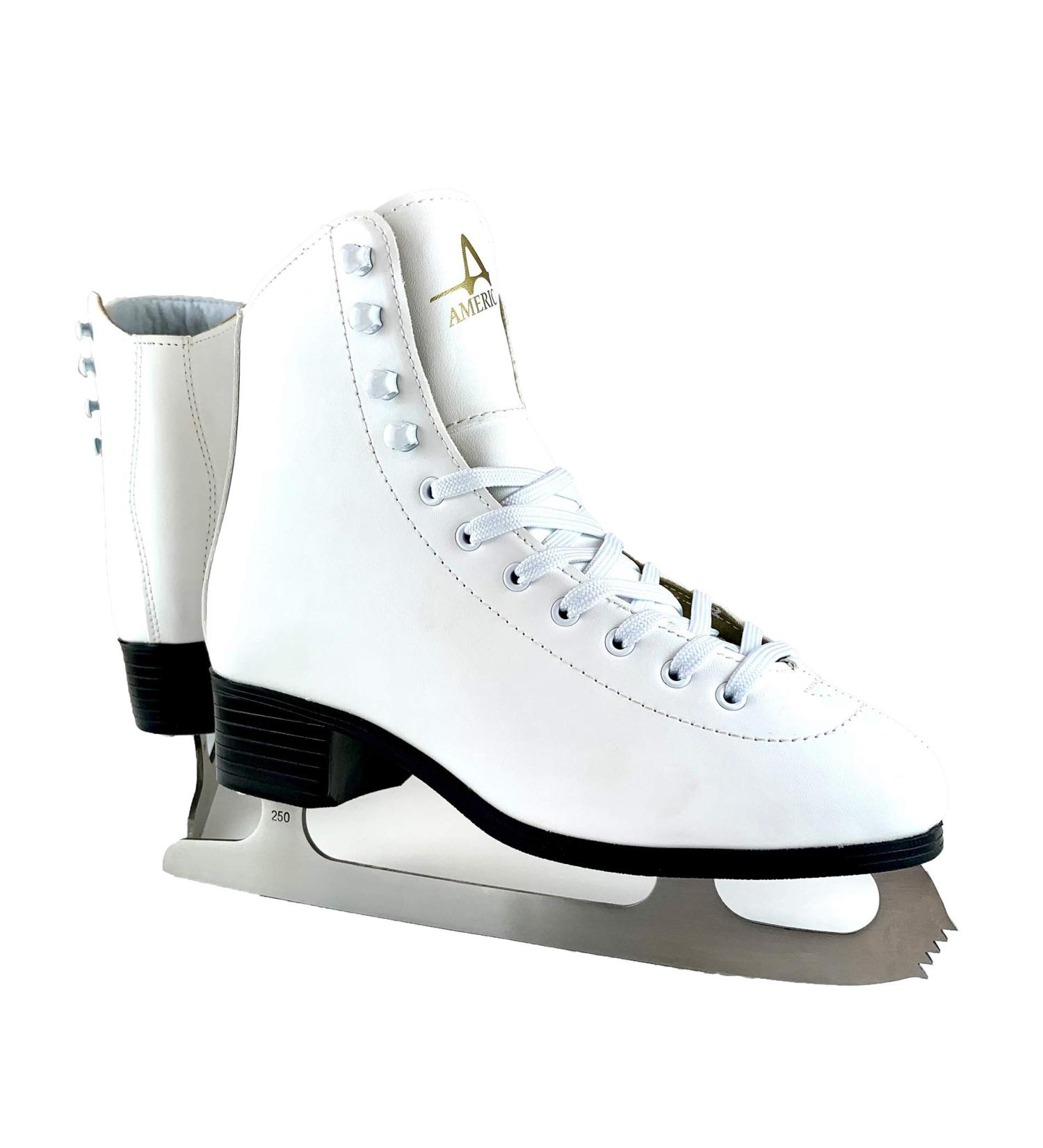 American Athletic Women's Tricot Lined Ice Skates - Size 7, White - Buy Online on GoSupps.com