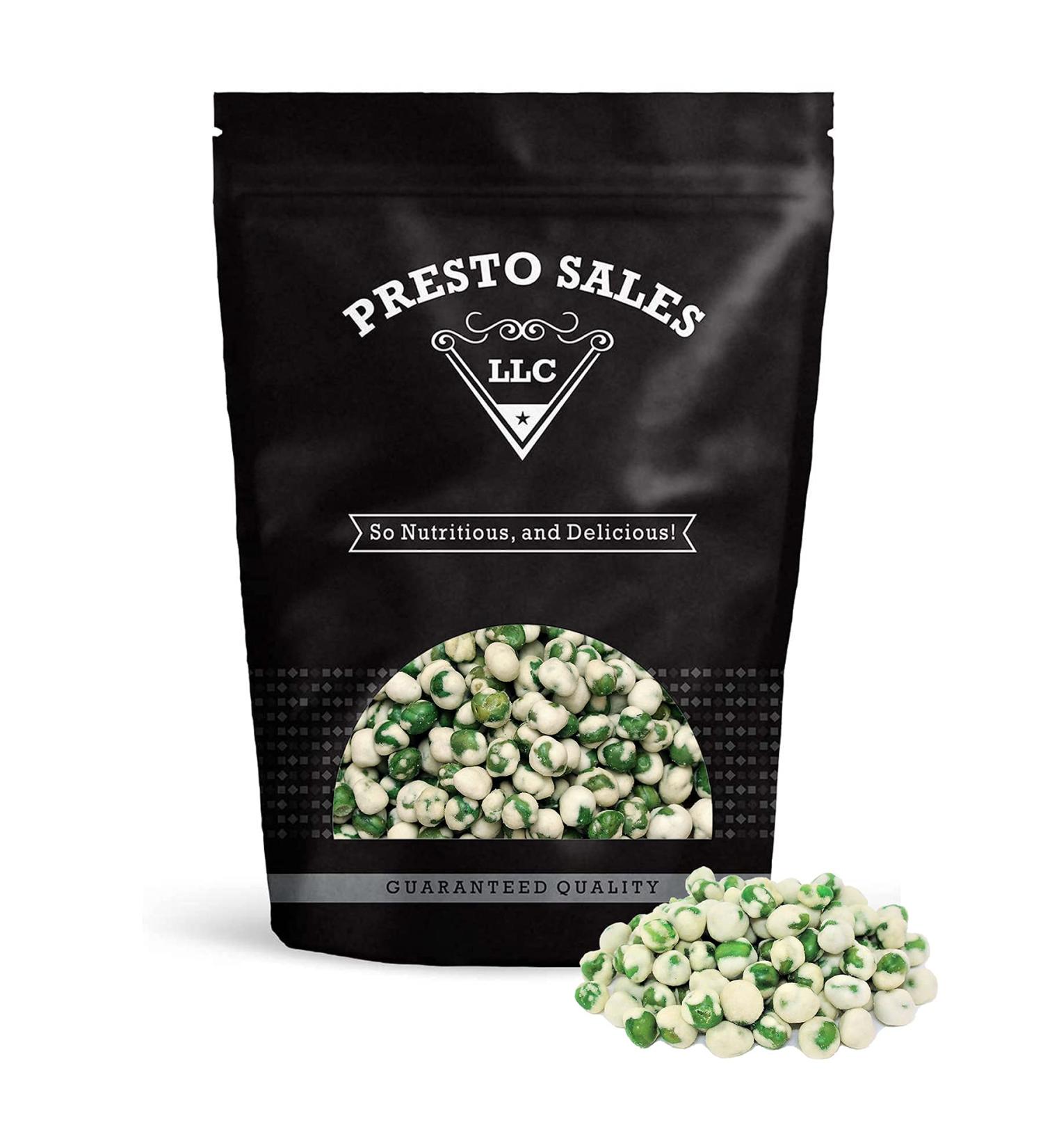 Presto Sales Wasabi Green Peas 16 oz - Tangy and Crunchy Vegan Salad Favorite for All Ages - Fat Loss and Vegetable Benefits - Resealable 1 lb Bag - Buy Online on GoSupps.com