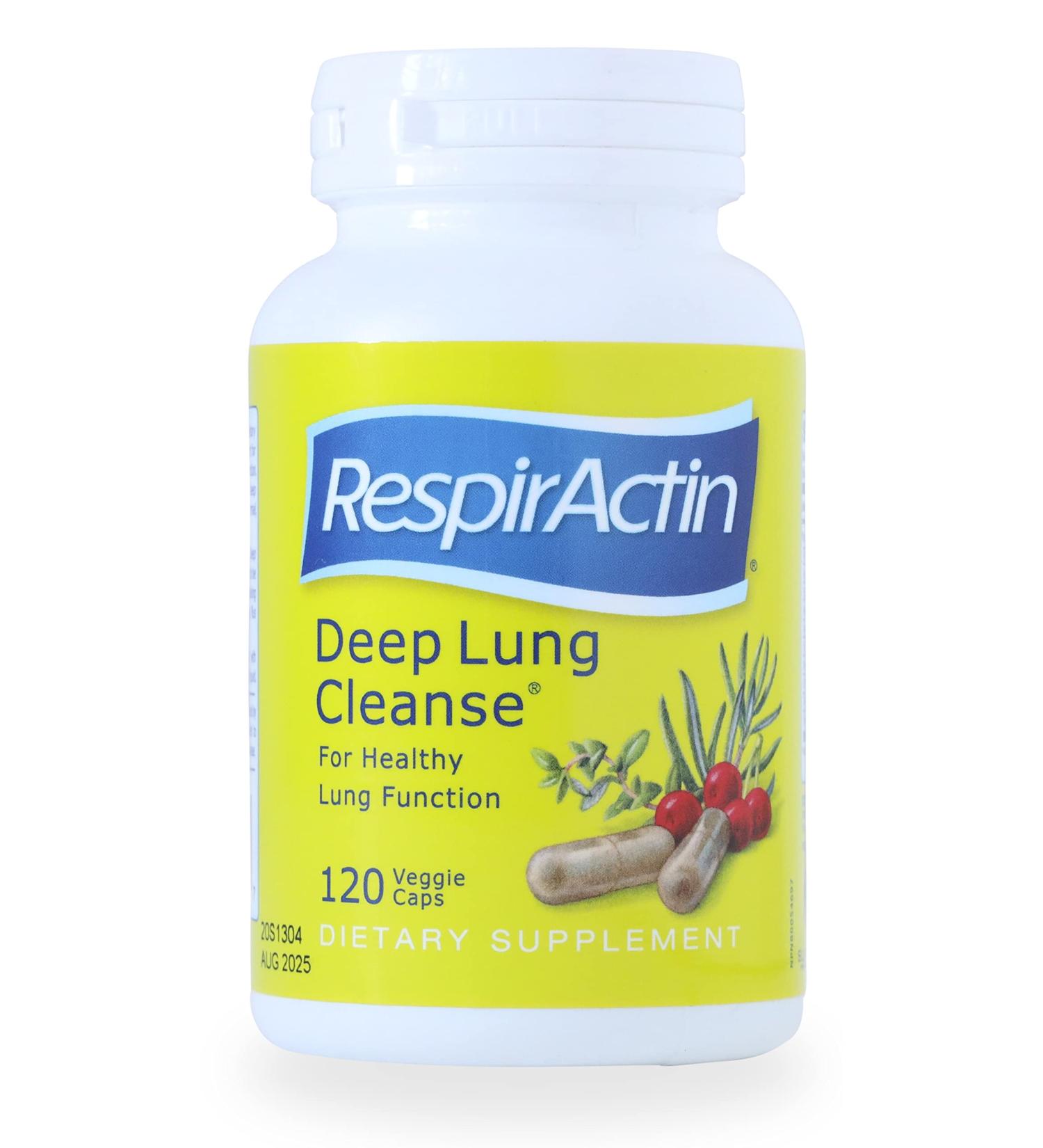 RespirActin Deep Lung Cleanse Veggie Caps - Herbal Respiratory System Support (120ct) - Buy Online on GoSupps.com