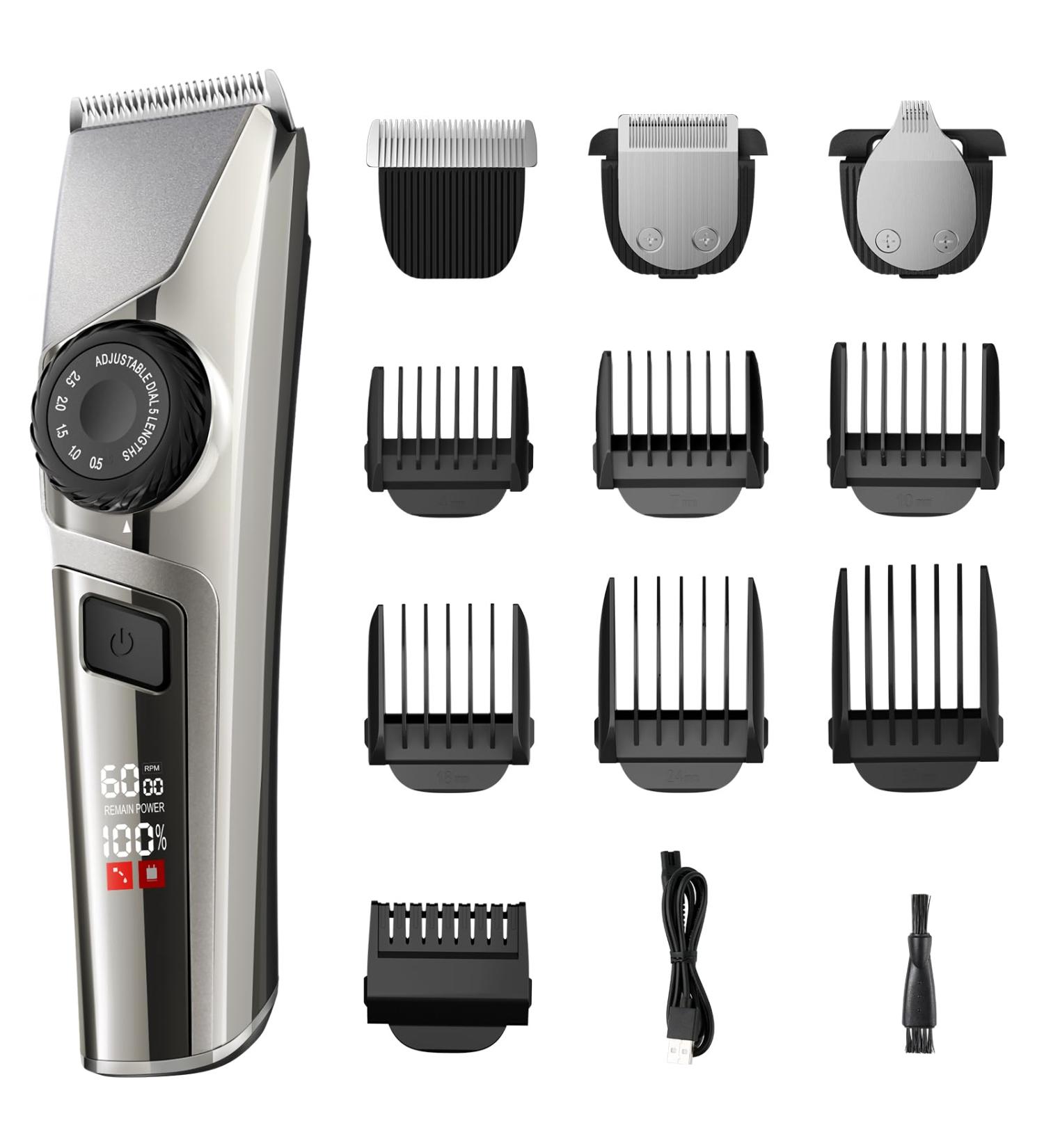 Best Cordless Hair Trimmer for Men - Adjustable Waterproof 3-in-1 Grooming Kit for Professionals & Home Use - Buy Online on GoSupps.com