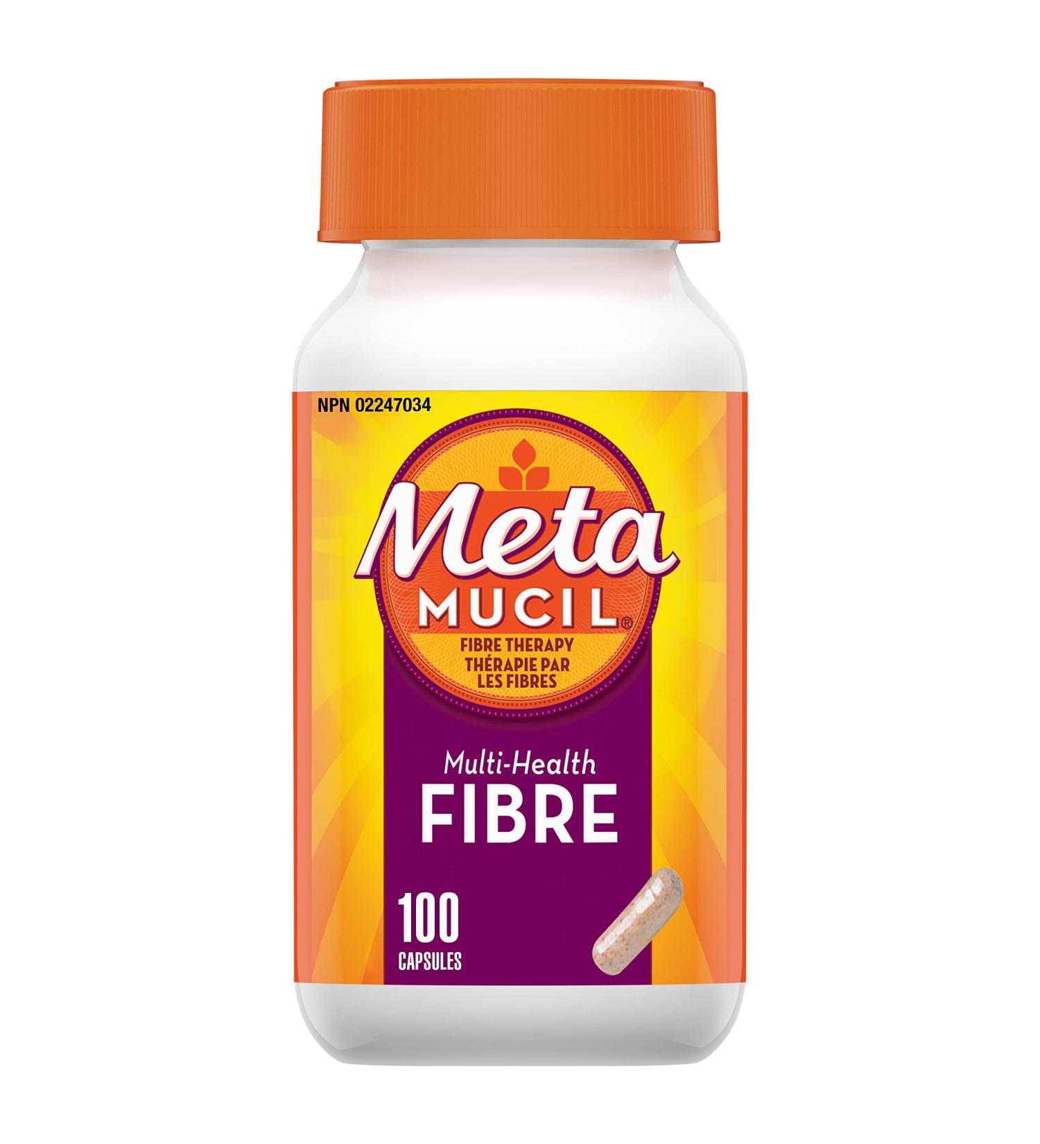 Metamucil Daily Psyllium Husk Powder Supplement 3-in-1 Fibre for Digestive Health Capsules 100 Count 100 count (Pack of 1) Fiber Supplement - Buy Online on GoSupps.com