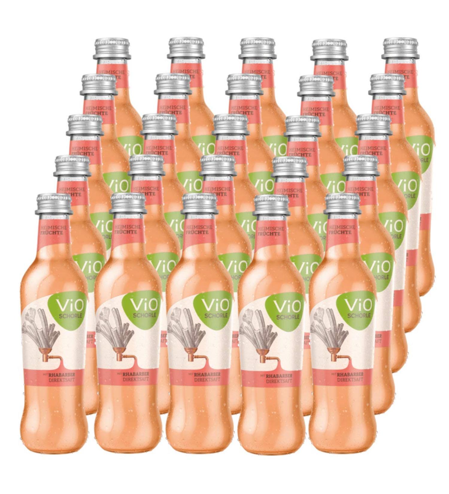 ViO Schorle Rhubarb 25 bottles each 0.3l incl. REFILLABLE deposit