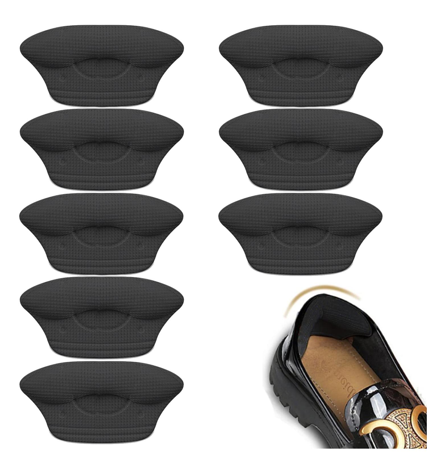 4 Pairs Black Heel Cushion Inserts & Grips - Self-Adhesive, Comfortable Shoe Pads for Women & Men - Buy Online on GoSupps.com