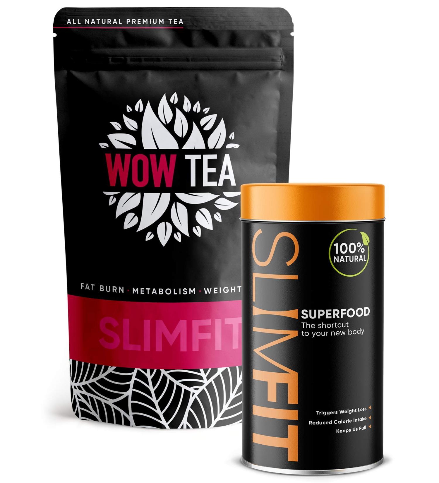 ATOP LLC WOW TEA Dual Tea & Meal Replacement Superfood Combo Weight Loss and Detox Tea 9 Superfoods Organic herbal tea with loose leaves 300g Made in EU - Buy Online on GoSupps.com