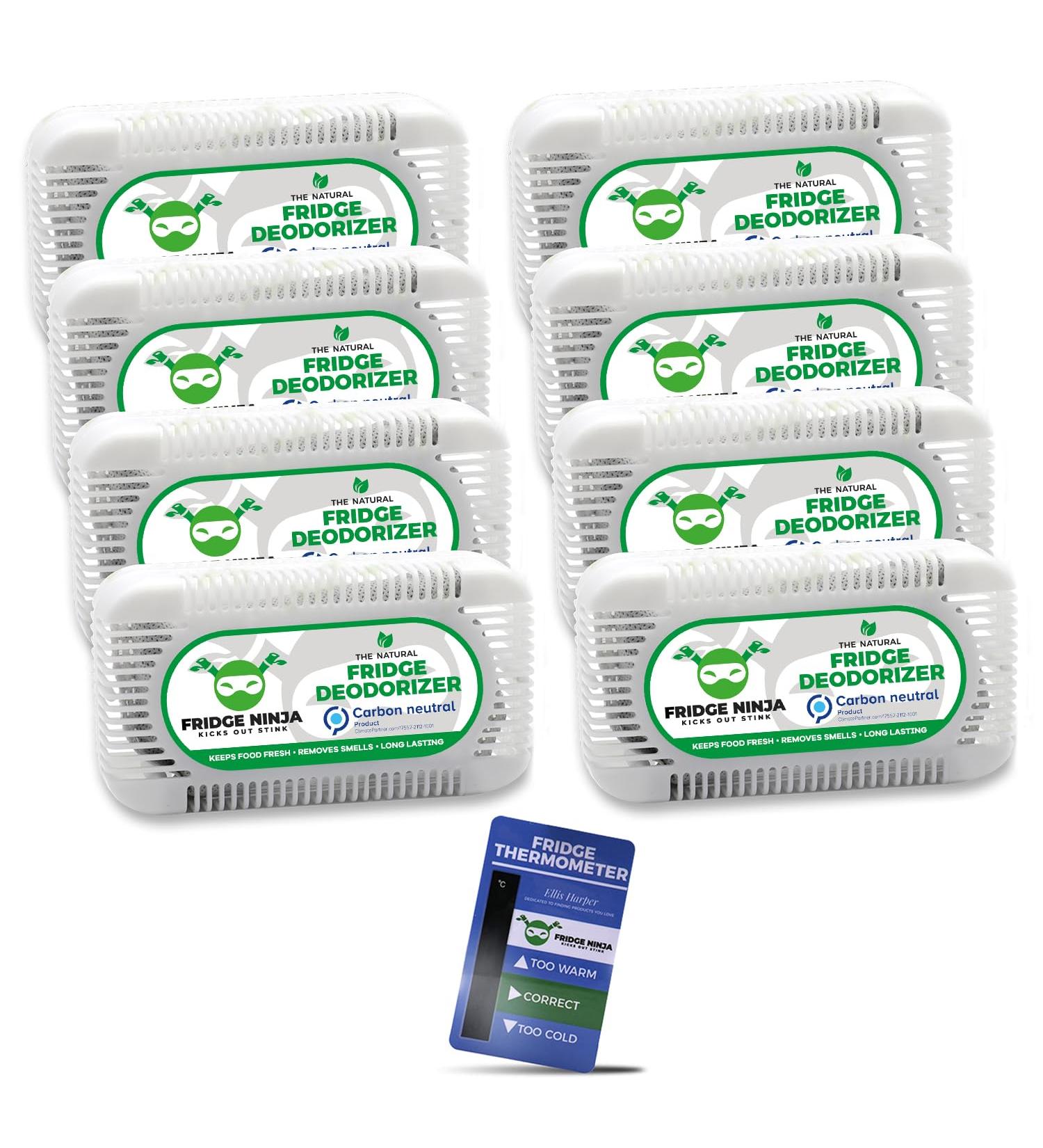 Natural Refrigerator Odor Neutralizer 8-Pack | Activated Carbon Deodorant for Stench & Moisture | Reusable Solution - Buy Online on GoSupps.com