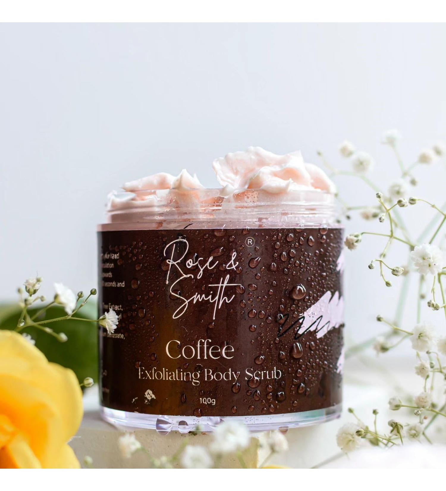 Coffee Exfoliating Body Scrub | SLS & Paraben Free | Reduces Tan & Dead Skin | Moisturizes & Brightens Skin - 100g for Glowing Skin - Buy Online on GoSupps.com