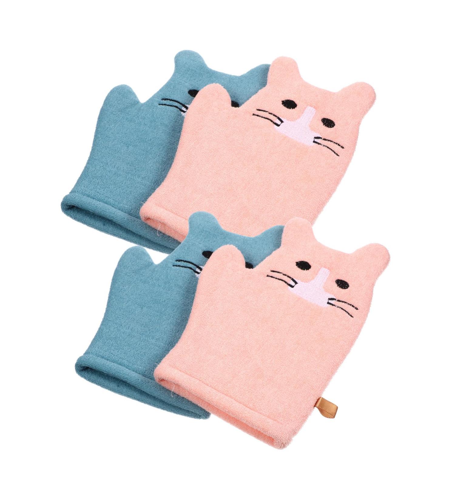 Housoutil 10 Pairs Cartoon Body Scrubbing Mitts - Child Bath Wipes & Sponge Shower Supplies for Clean & Fun Bath Time - Buy Online on GoSupps.com