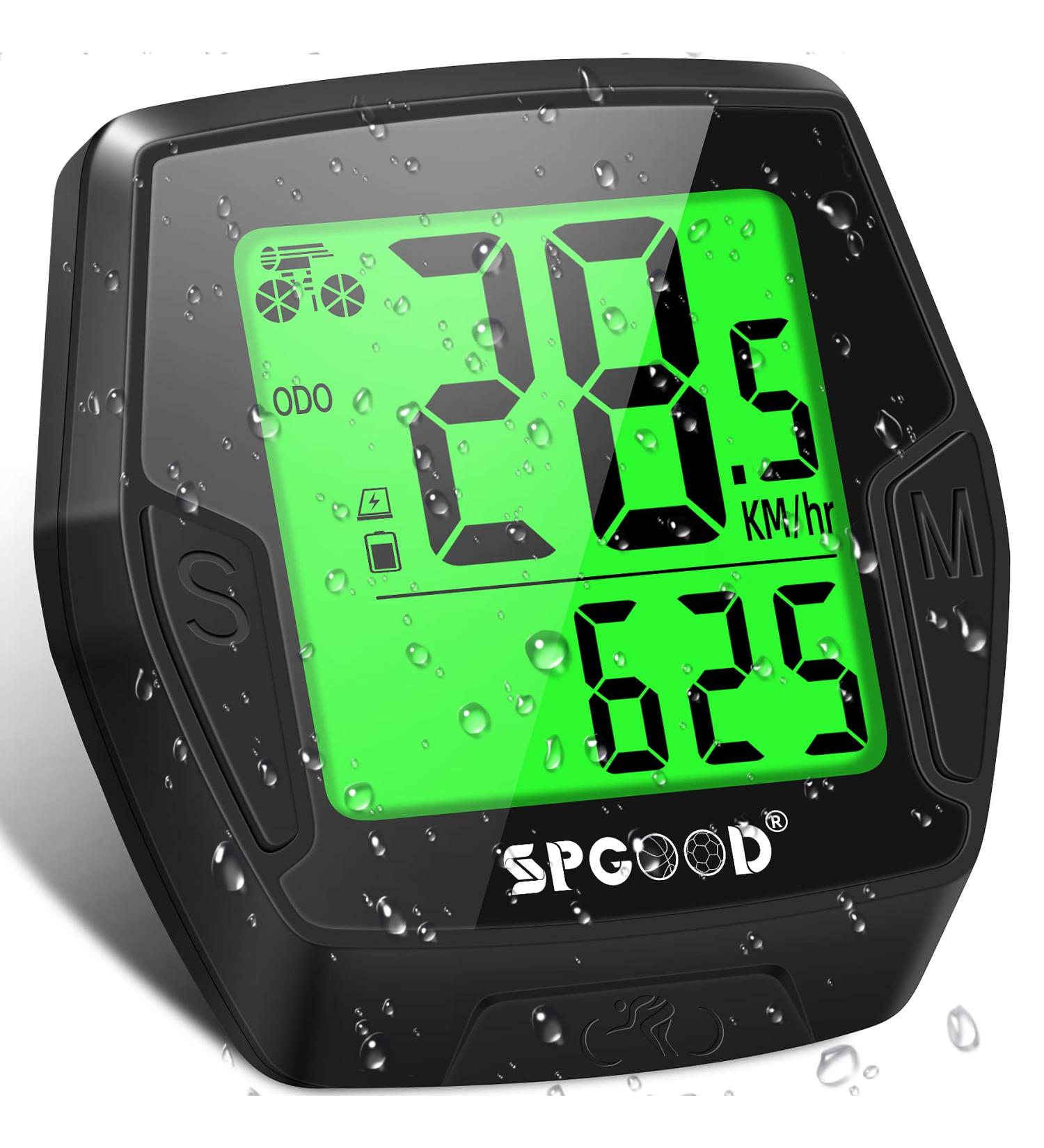 Buy SPGOOD Wireless Bicycle Computer - Accurate Tacho & Tachometer for Kids and Adults | International Shipping Available - Buy Online on GoSupps.com