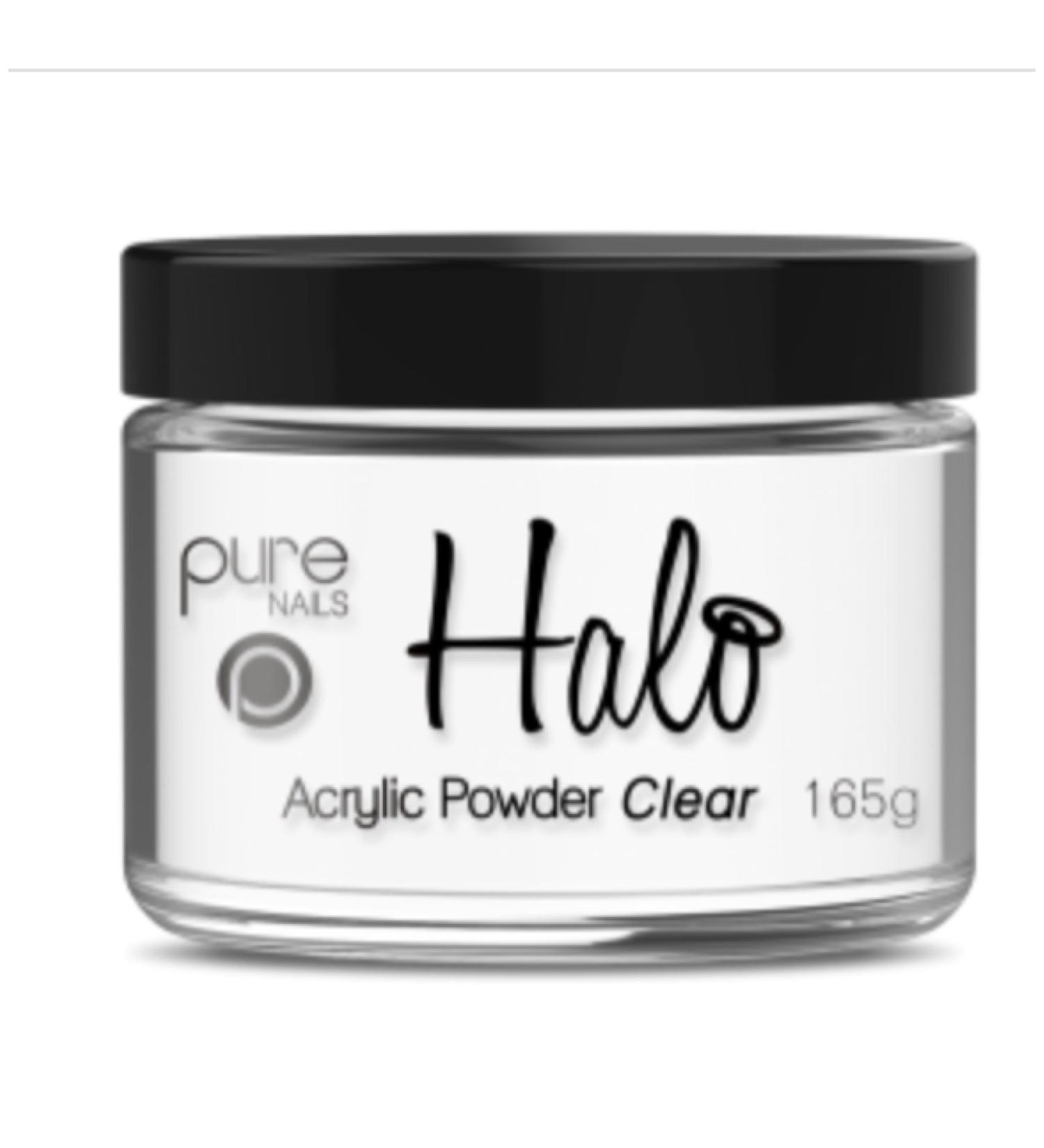 Halo By Pure Nails Acrylic Powder CLEAR 165g