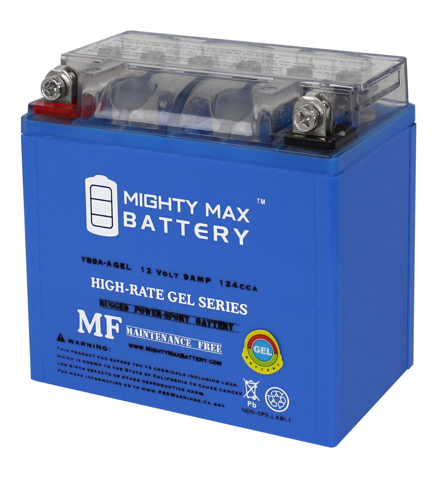 Mighty Max Battery YB9A-A 12V 9AH Gel Replacement Battery - Compatible with UBC42510 & Upg UB9A-A | International Shipping Available - Buy Online on GoSupps.com