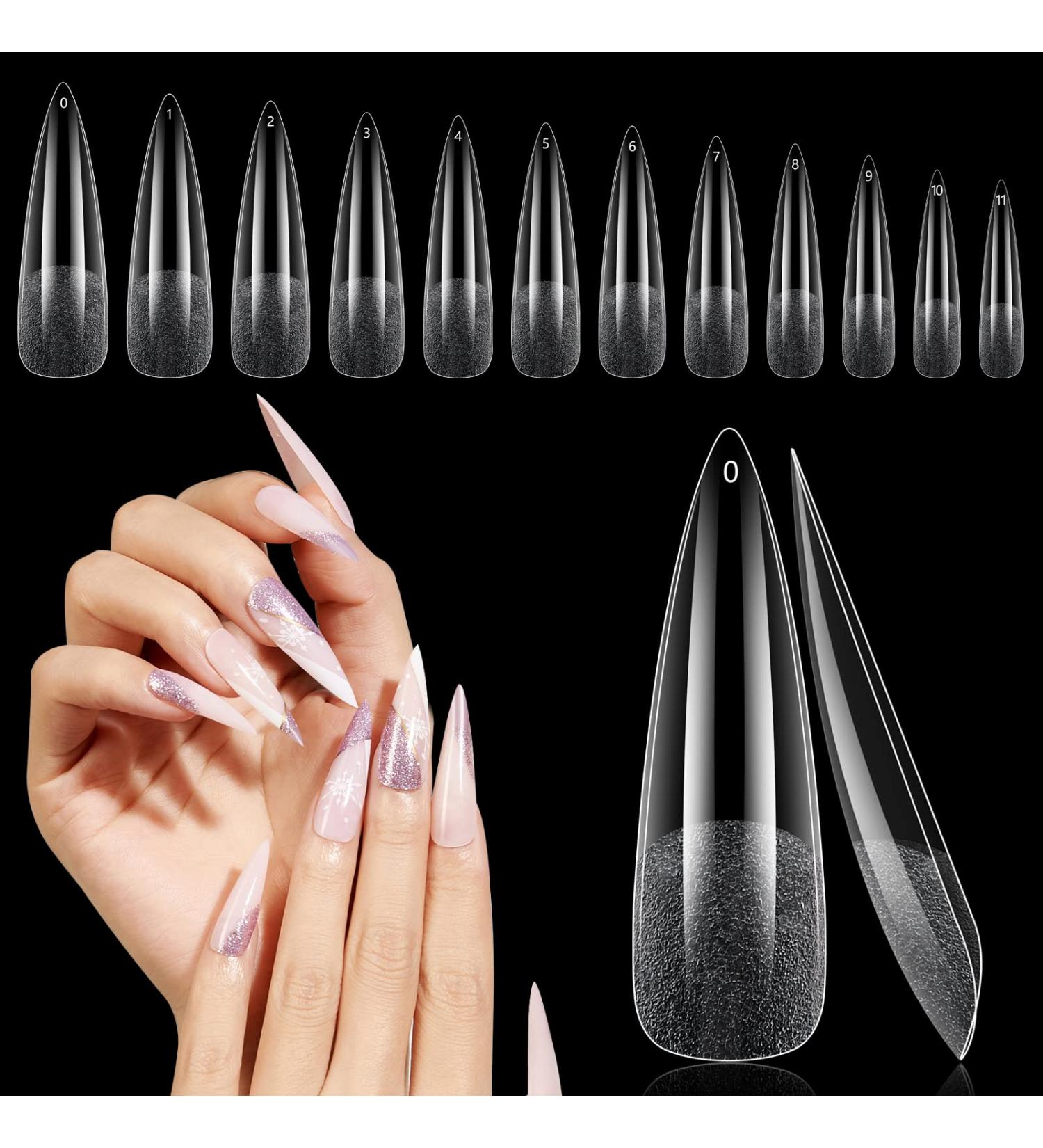 Deciniee 240 Pcs Full Cover Square Nail Tips - Perfect for Gel Nails 12 Sizes for Nail Studios & DIY Nail Art - Buy Online on GoSupps.com