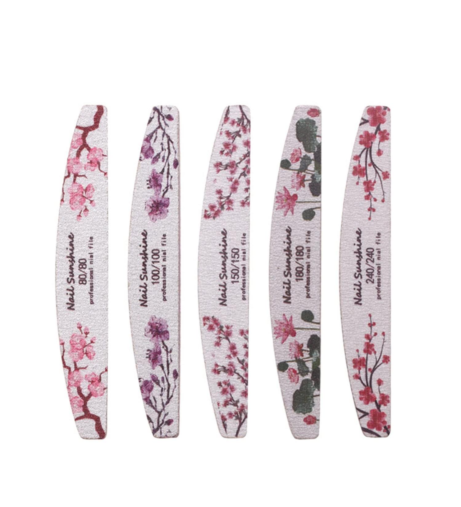 YOXIER Nail Buffer Professional Flower Pattern Boat Sanding Buffer Multifunctional Lightweight Multicolor - Buy Online on GoSupps.com