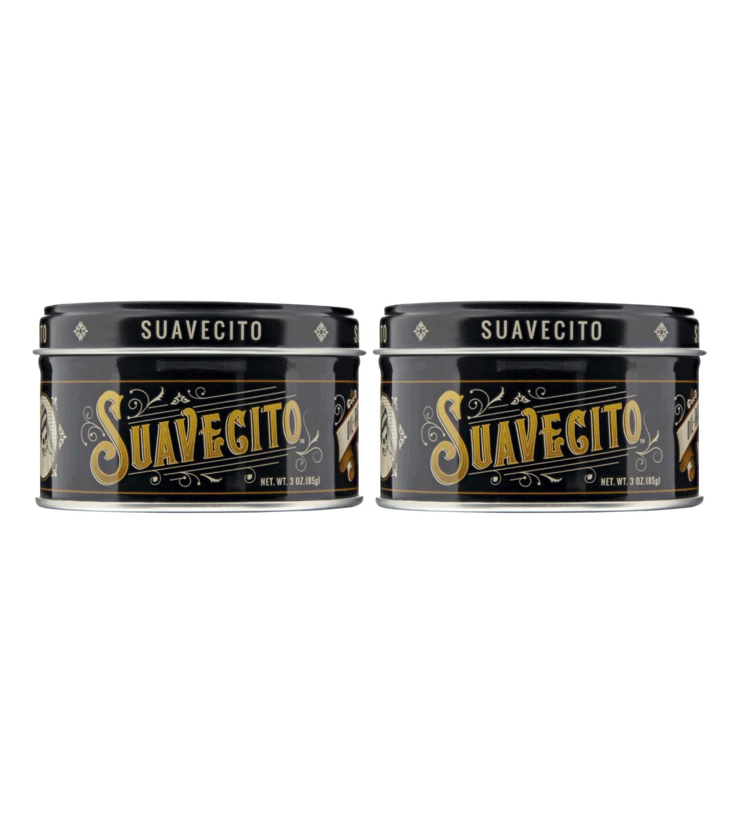 Suavecito Oil Based Pomade | Healthy Shine & Long Lasting Hold | Medium Hold for All Hair Types | 3oz/85g x 2 - Buy Online! - Buy Online on GoSupps.com