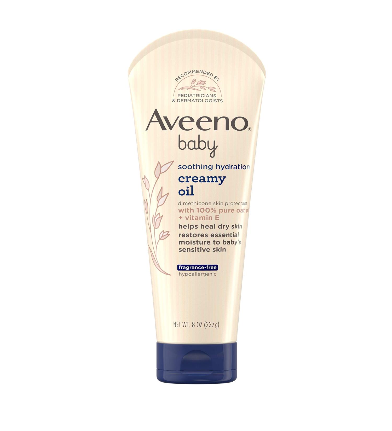 Aveeno Baby Soothing Hydration Creamy Oil - Fragrance Free, 8 oz (227 g) - Buy Online on GoSupps.com