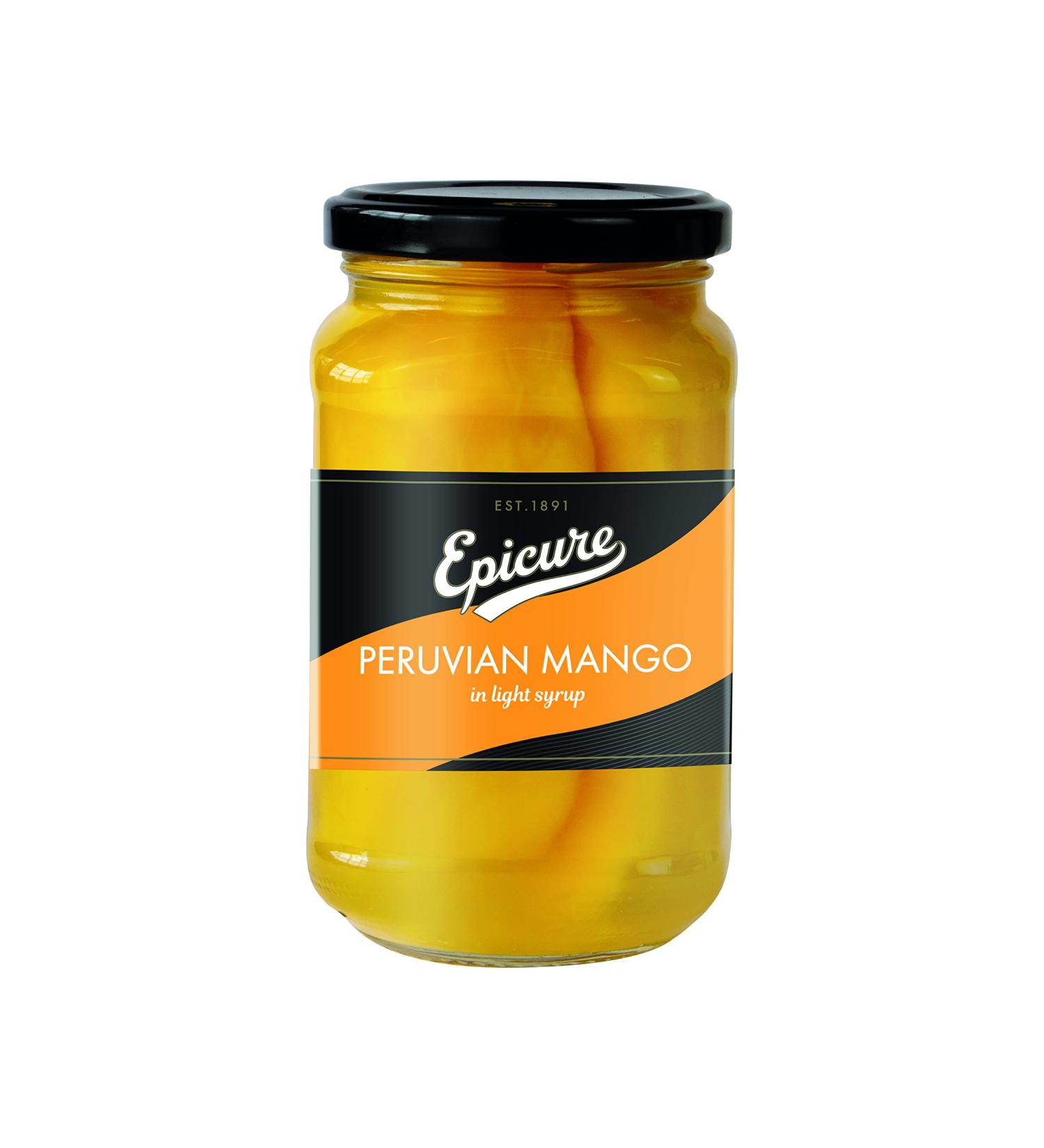 Epicure Jarred Peruvian Mango Slices in Light Syrup 370 g (Pack of 6) - Buy Online on GoSupps.com
