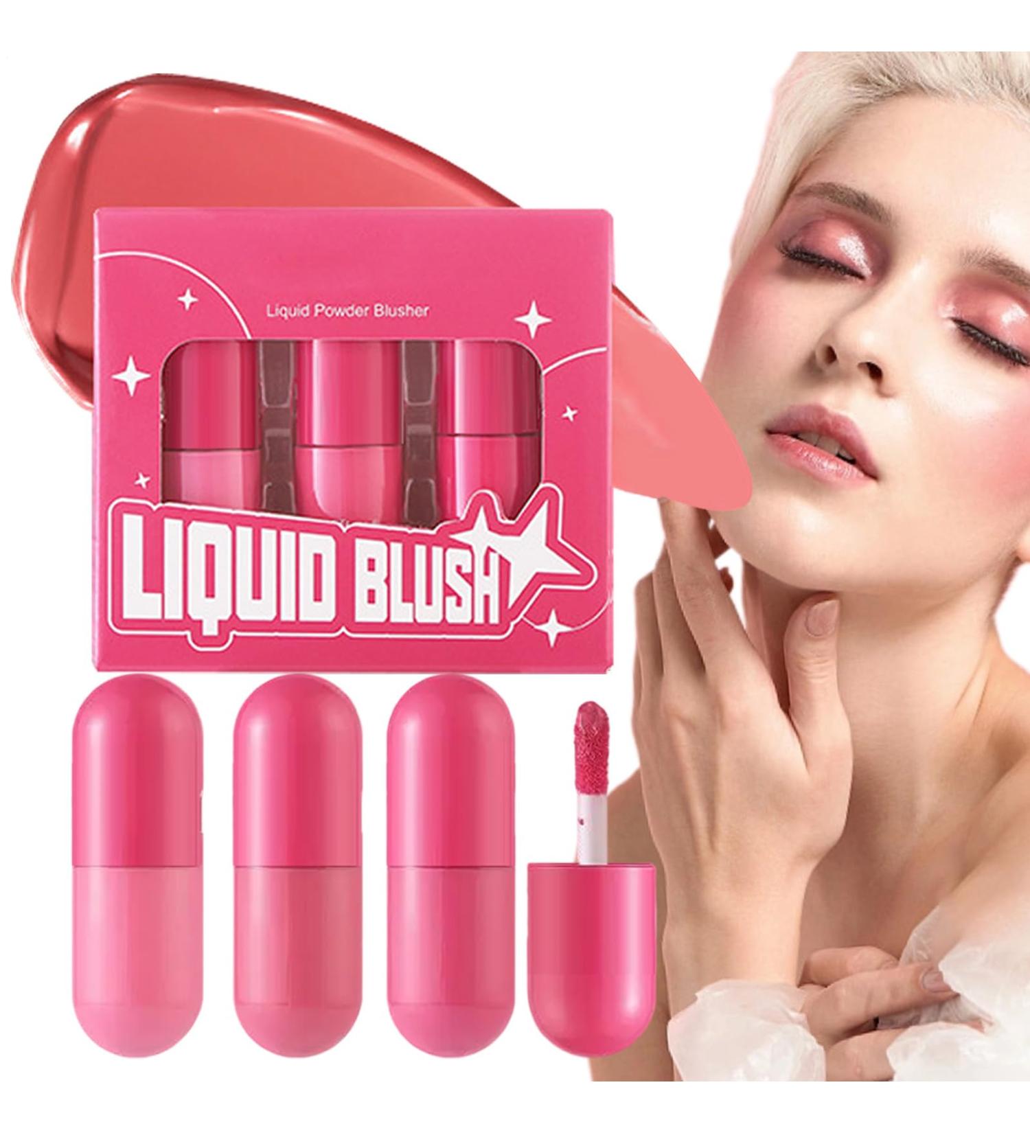 Liquid Cheek Blusher Liquid Blush Makeup - Long Lasting Blush Light Blendable Color Highlighter Blush All Day Highlighter Rougin for Eyes and Cheeks Makeup - Buy Online on GoSupps.com