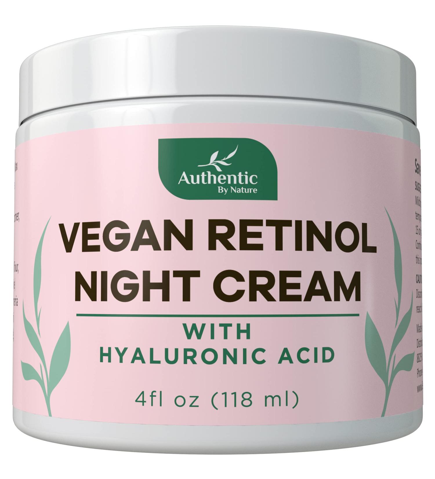Organic Vegan Retinol Night Cream with Hyaluronic Acid & Carrot Seed Oil - Anti Aging Treatment for Wrinkles, Dark Circles, Acne & Scars - Skin Tightening & Moisturizing for Women & Men - Buy Online on GoSupps.com