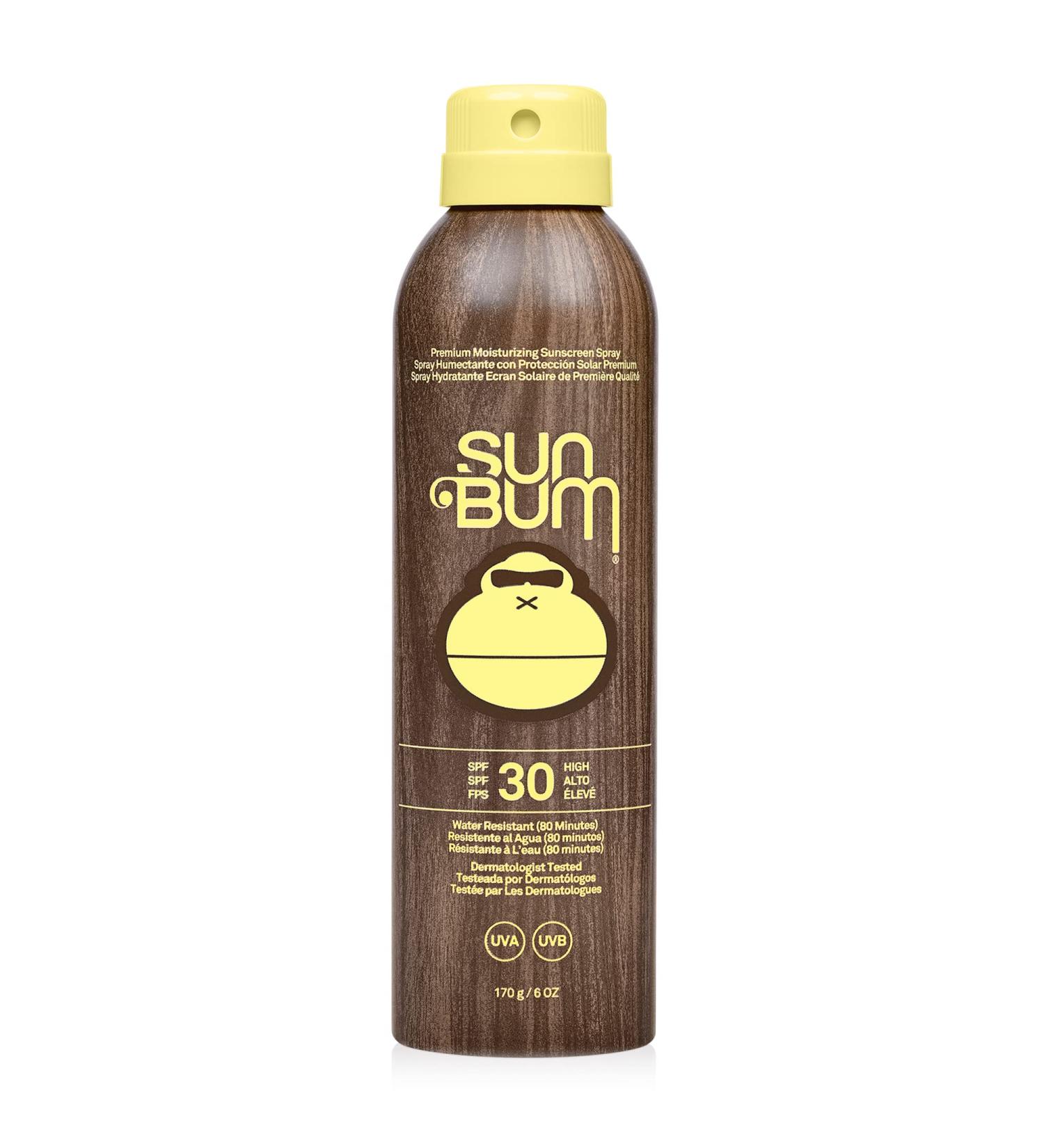 Sun Bum Original SPF 30 Sun Cream Spray - Moisturizing Vegan Sunscreen with Vitamin E - Reef Friendly Broad Spectrum UVA/UVB Protection - 200ml - Buy Online on GoSupps.com