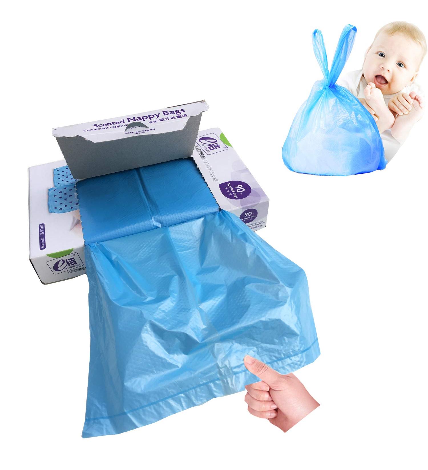 540 ct Disposable Diaper Bag for Baby | Odor Control, Fresh Light Baby Powder Scent | 180 Bags, Blue - Buy Online on GoSupps.com