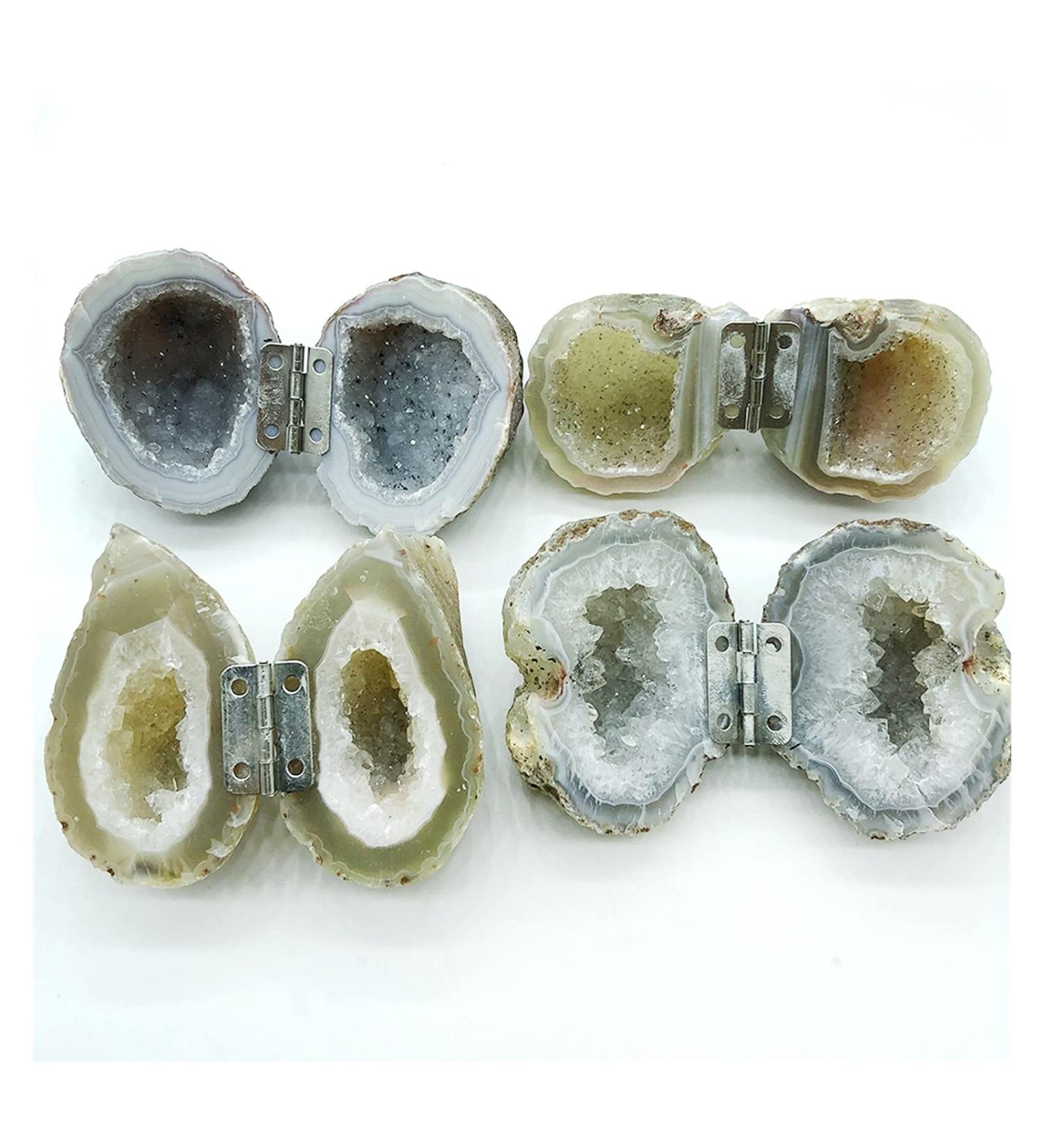 Natural Crystal Rough Natural Handmade Agate Geode Ring Box Rough Agate Cornucopia Quartz Crystal Cluster Crystal Stone Women Crystal - Buy Online on GoSupps.com