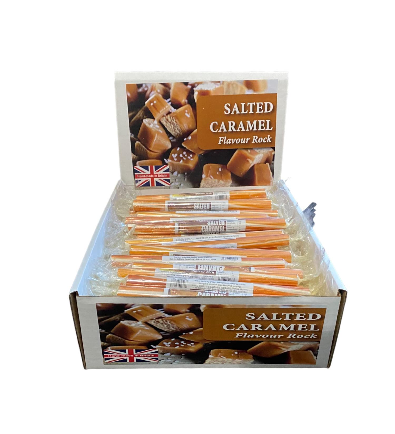 50 X Salted Caramel Rock Sticks Handmade Traditional Rainbow Classic Sweets Retro Seaside Gift Wholesale Confectionery - Buy Online on GoSupps.com