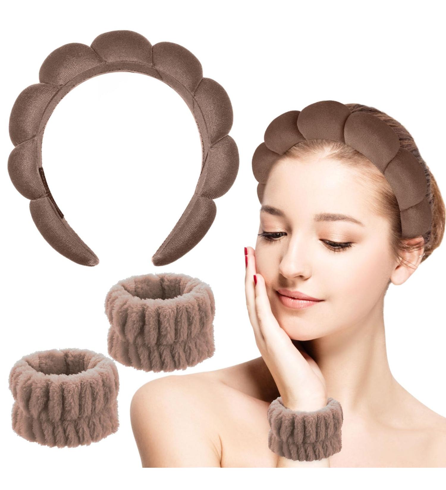 Sibba Sponge-Headband Set for Women & Girls - Perfect for Face Washing Makeup Skincare Yoga & Spa | Terry Hair Bands for Showers & Sports - Buy Online on GoSupps.com