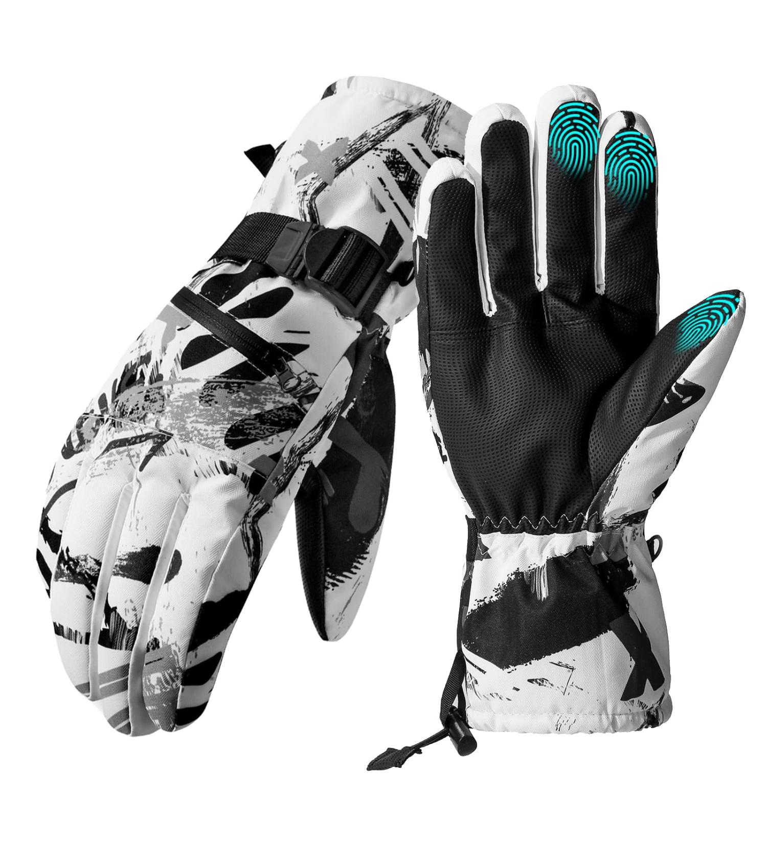 Premium Ski Gloves for Men & Women - Touchscreen Waterproof and Warm Winter Gear for Skiing Snowboarding Cycling and More - Buy Online on GoSupps.com